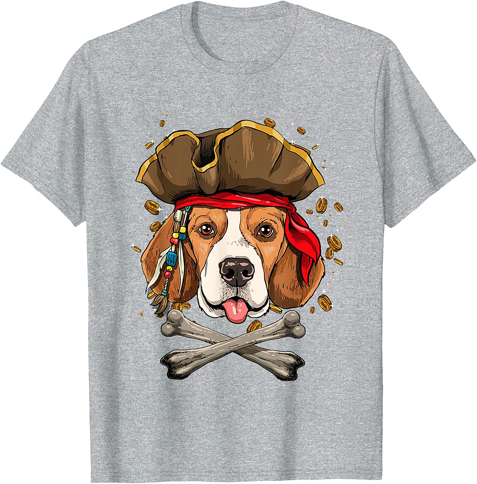 Pirate Beagle T-shirt: Funny Dog Graphic Tee for Beagle Lovers