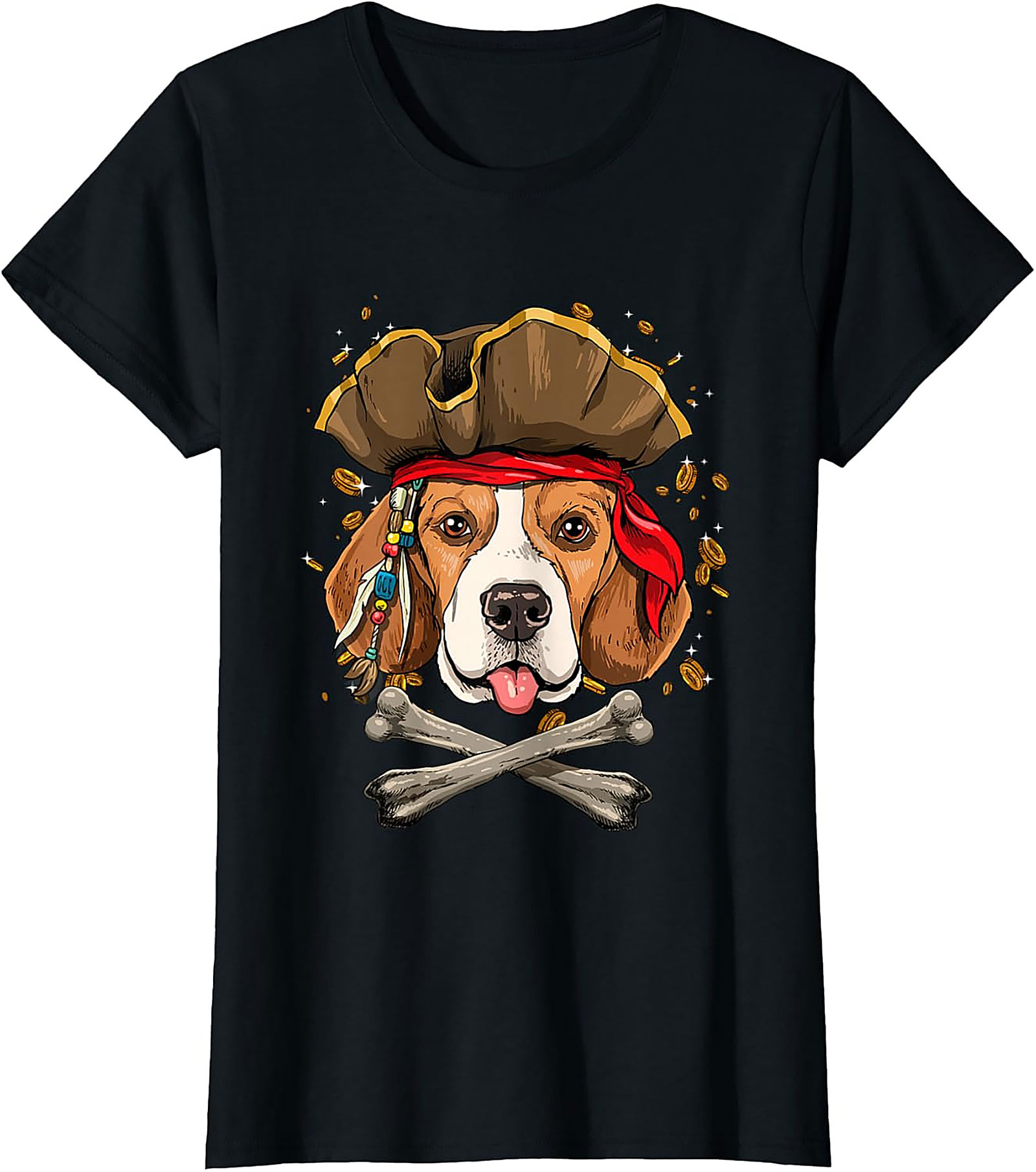 Pirate Beagle T-shirt: Funny Dog Graphic Tee for Beagle Lovers