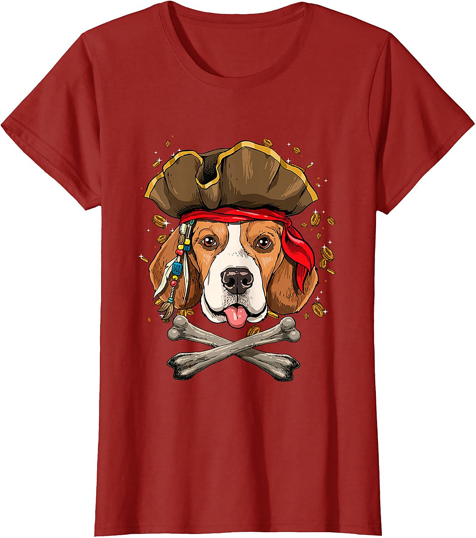 Pirate Beagle T-shirt: Funny Dog Graphic Tee for Beagle Lovers