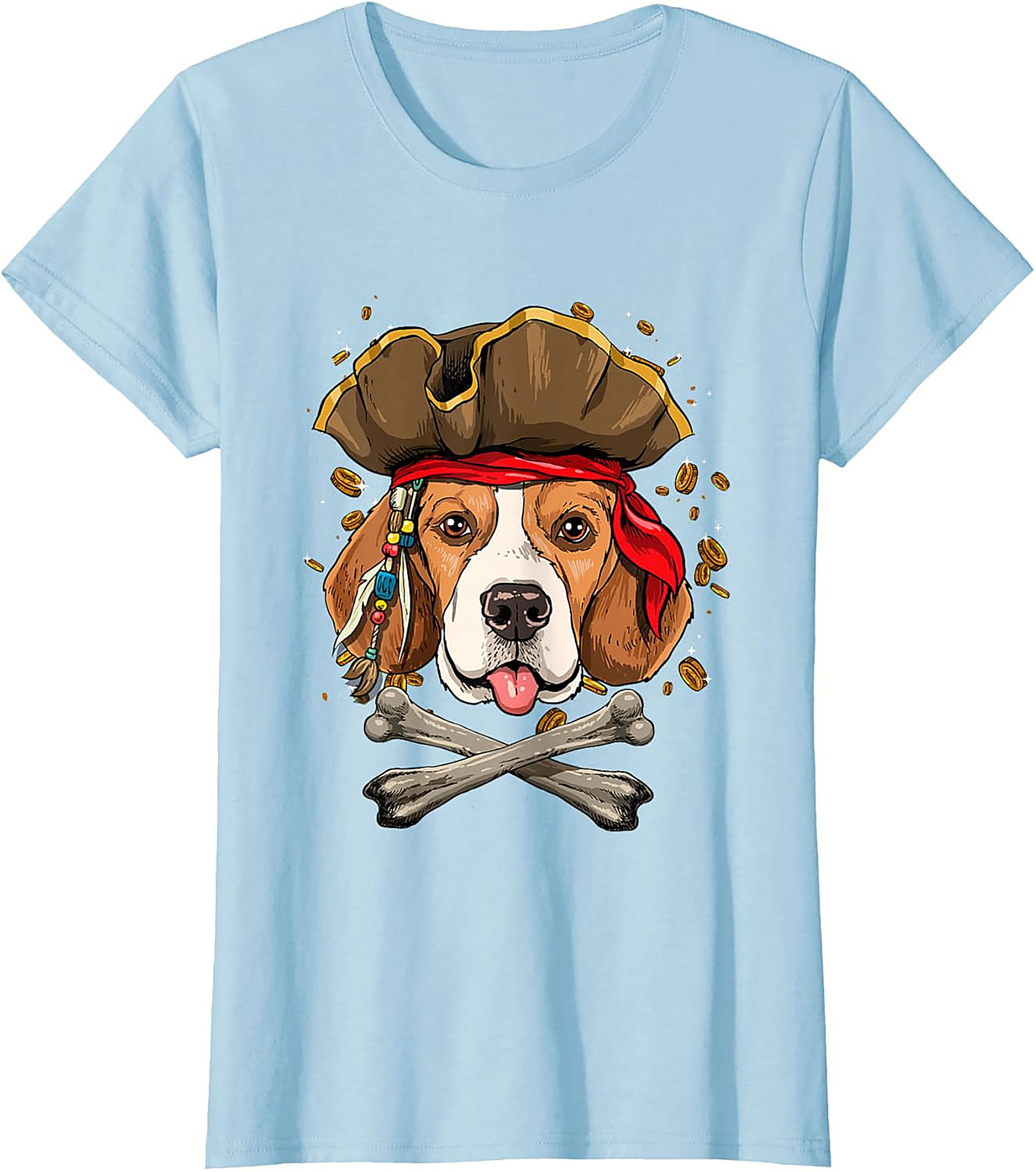 Pirate Beagle T-shirt: Funny Dog Graphic Tee for Beagle Lovers