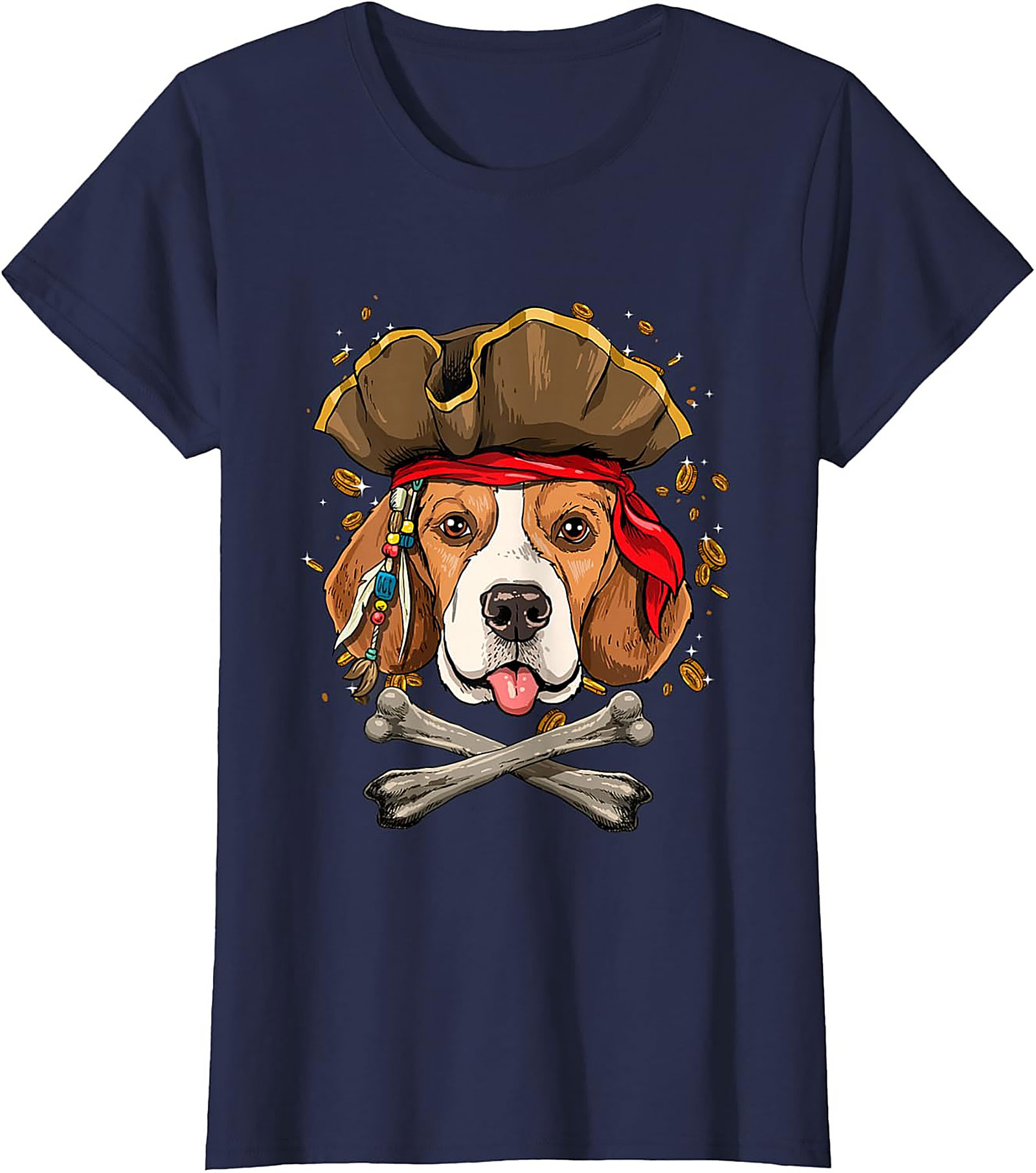 Pirate Beagle T-shirt: Funny Dog Graphic Tee for Beagle Lovers