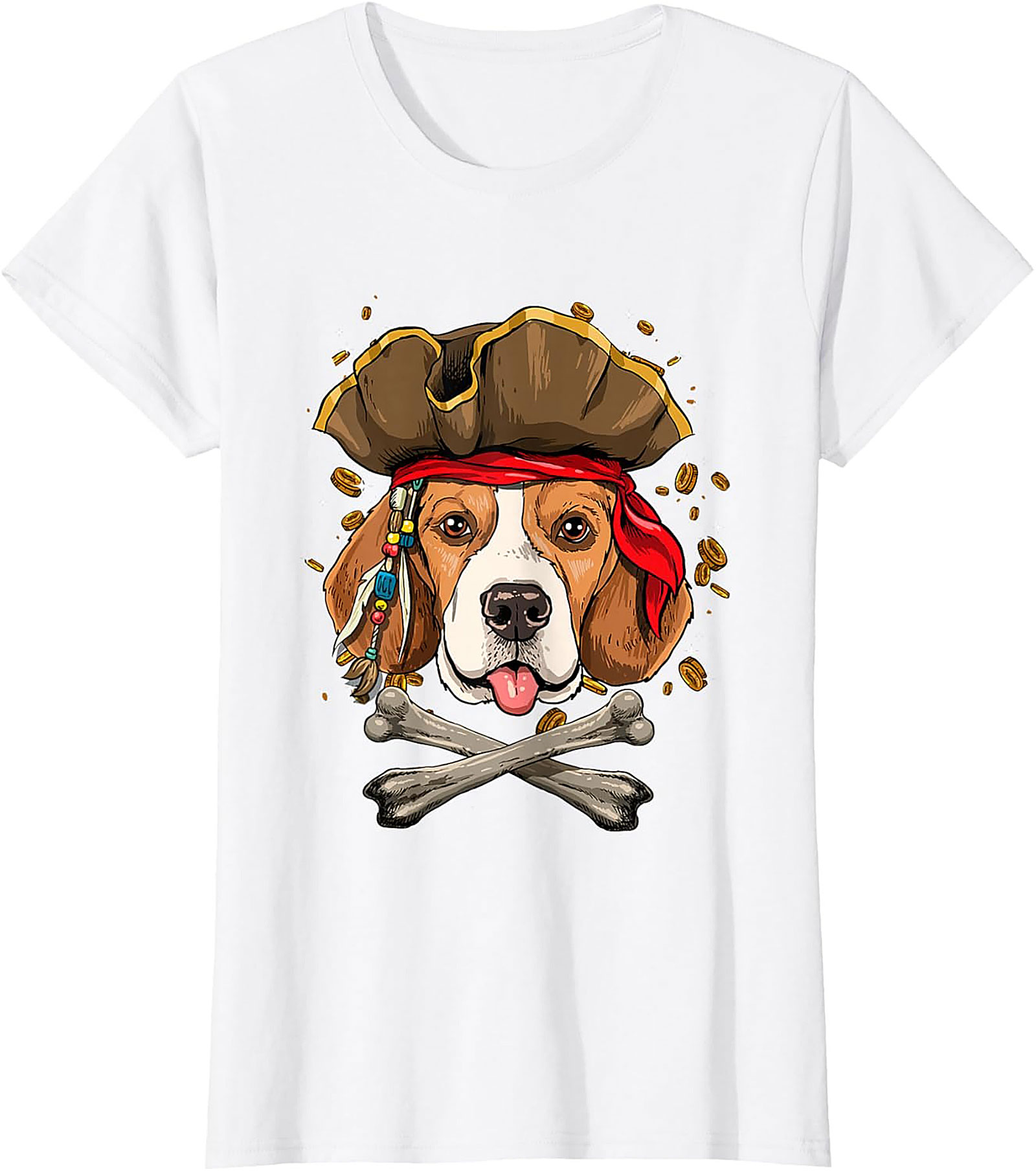 Pirate Beagle T-shirt: Funny Dog Graphic Tee for Beagle Lovers