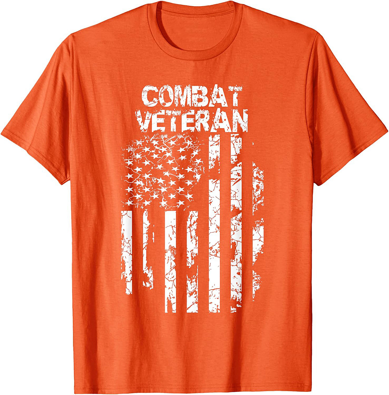 Combat Veteran T-Shirt | Distressed Flag Military Tee