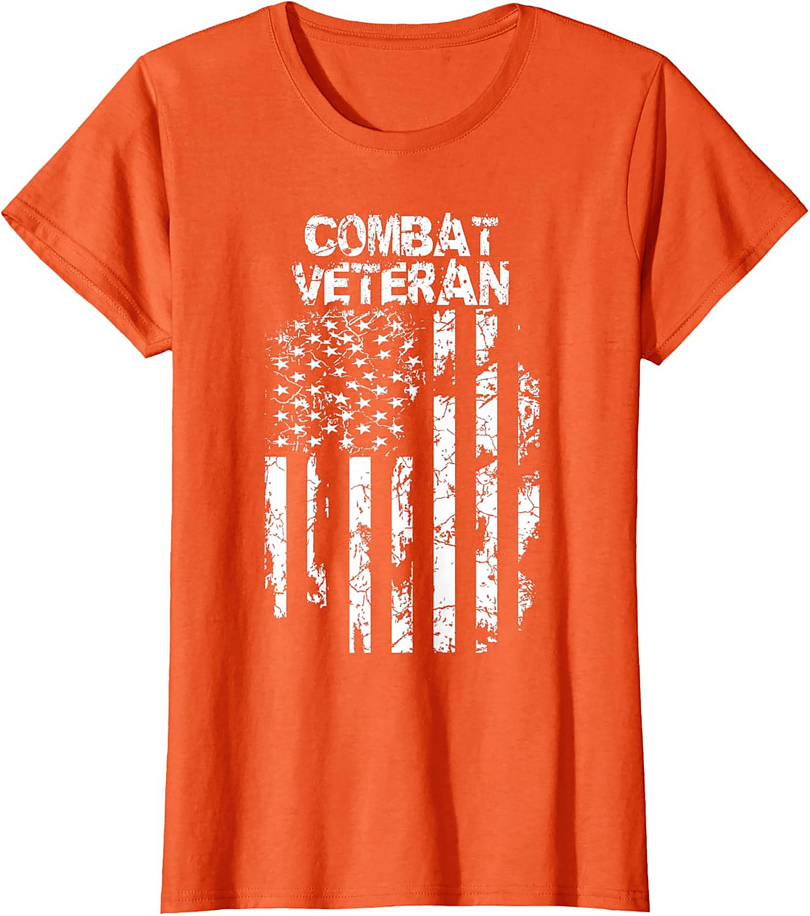 Combat Veteran T-Shirt | Distressed Flag Military Tee