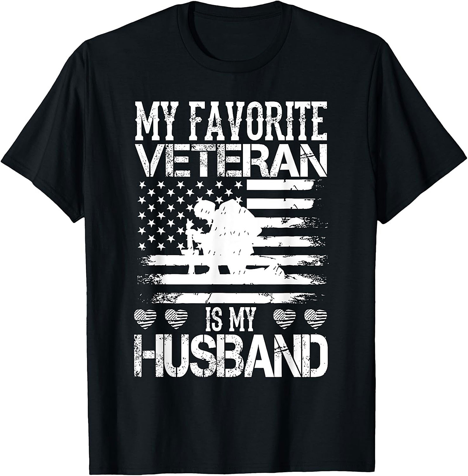Proud Military Wife Veteran Husband Graphic Tee