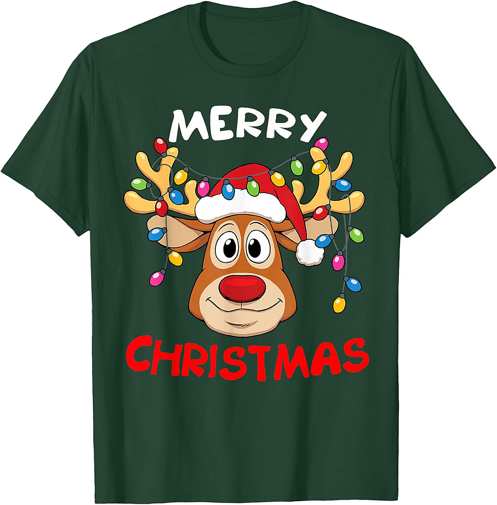 Funny Reindeer Christmas T-Shirt Holiday Graphic Tee