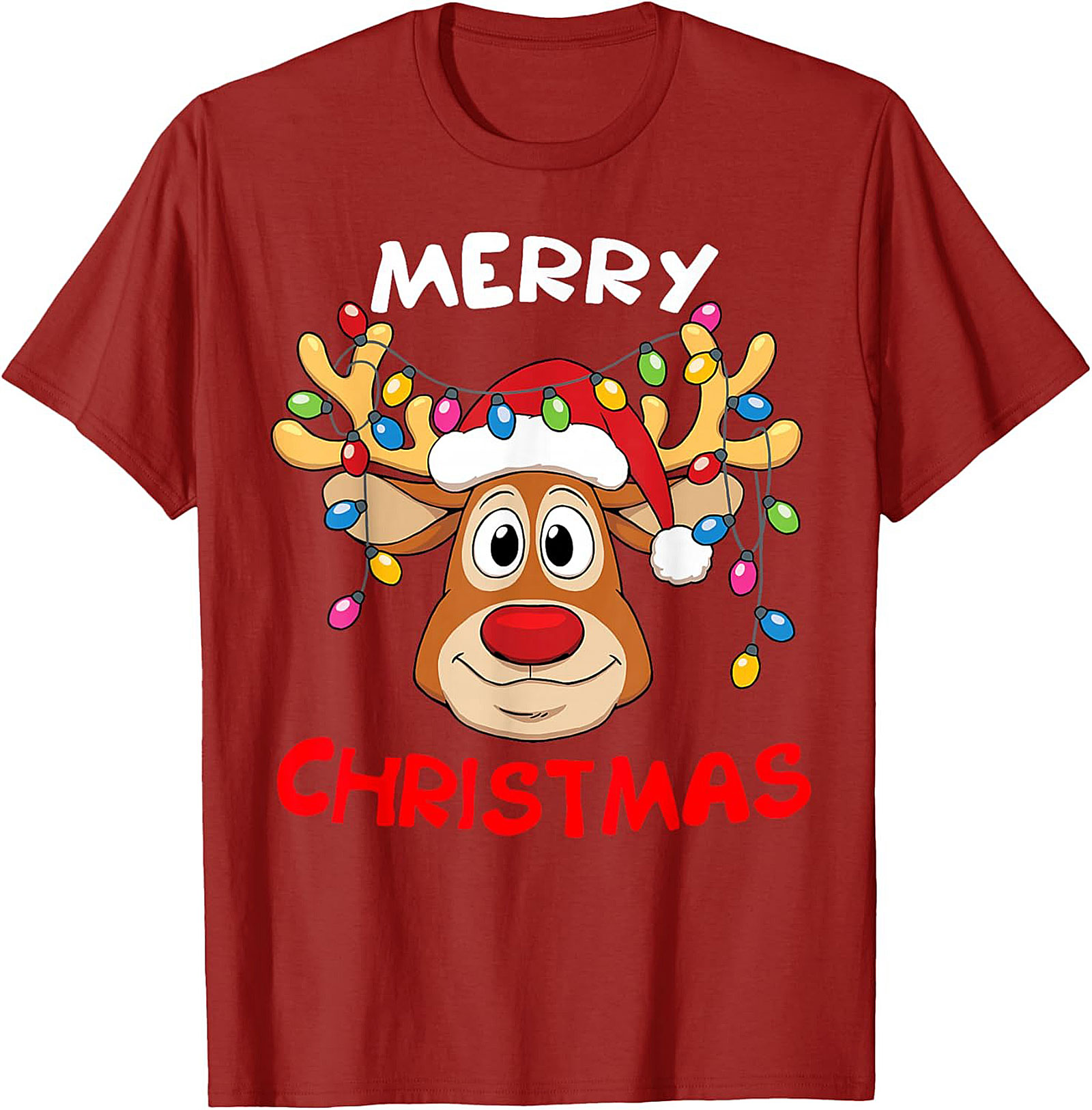 Funny Reindeer Christmas T-Shirt Holiday Graphic Tee