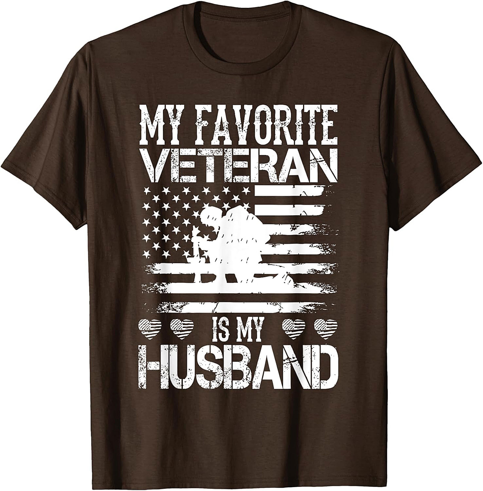 Proud Military Wife Veteran Husband Graphic Tee