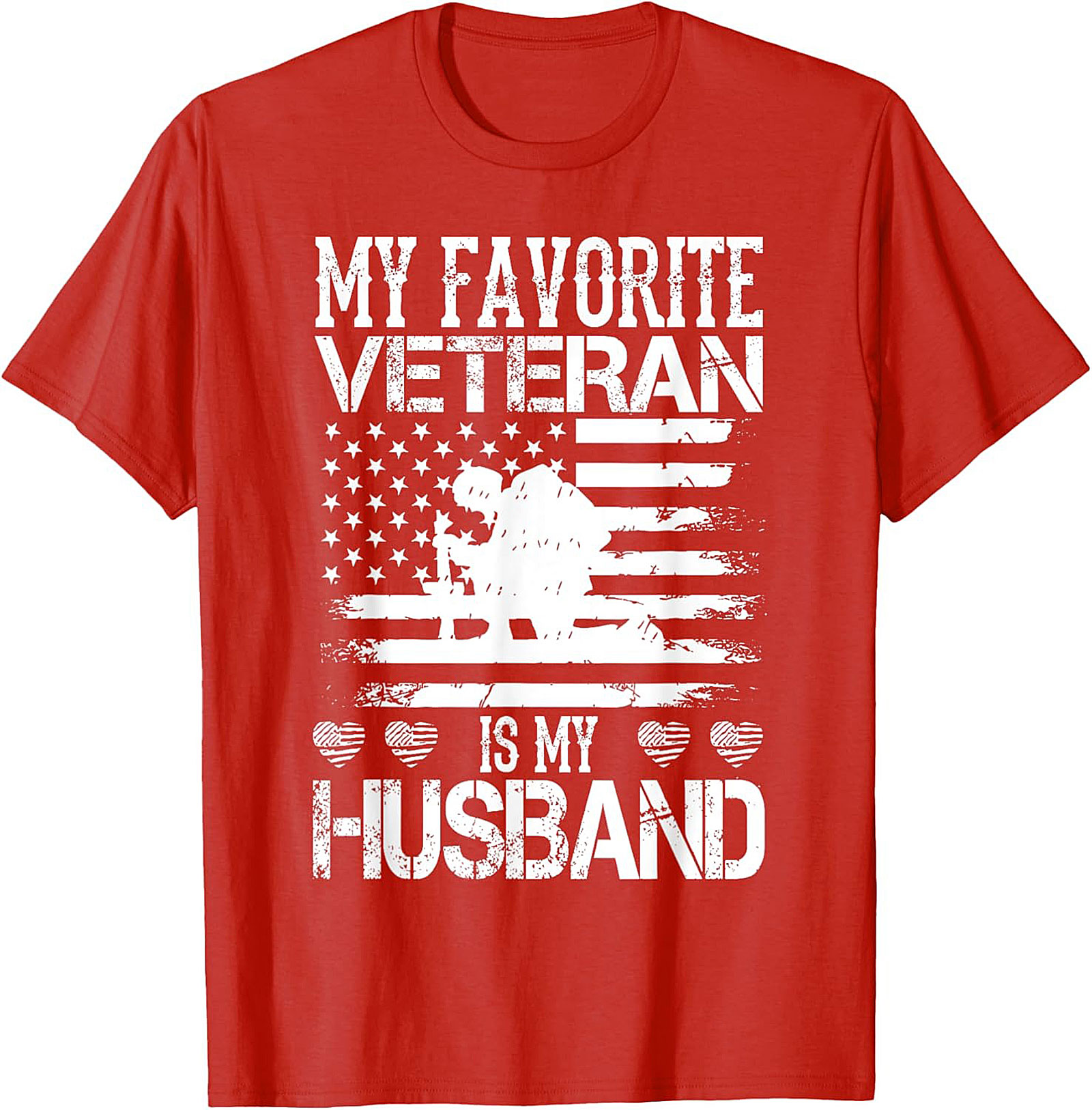 Proud Military Wife Veteran Husband Graphic Tee