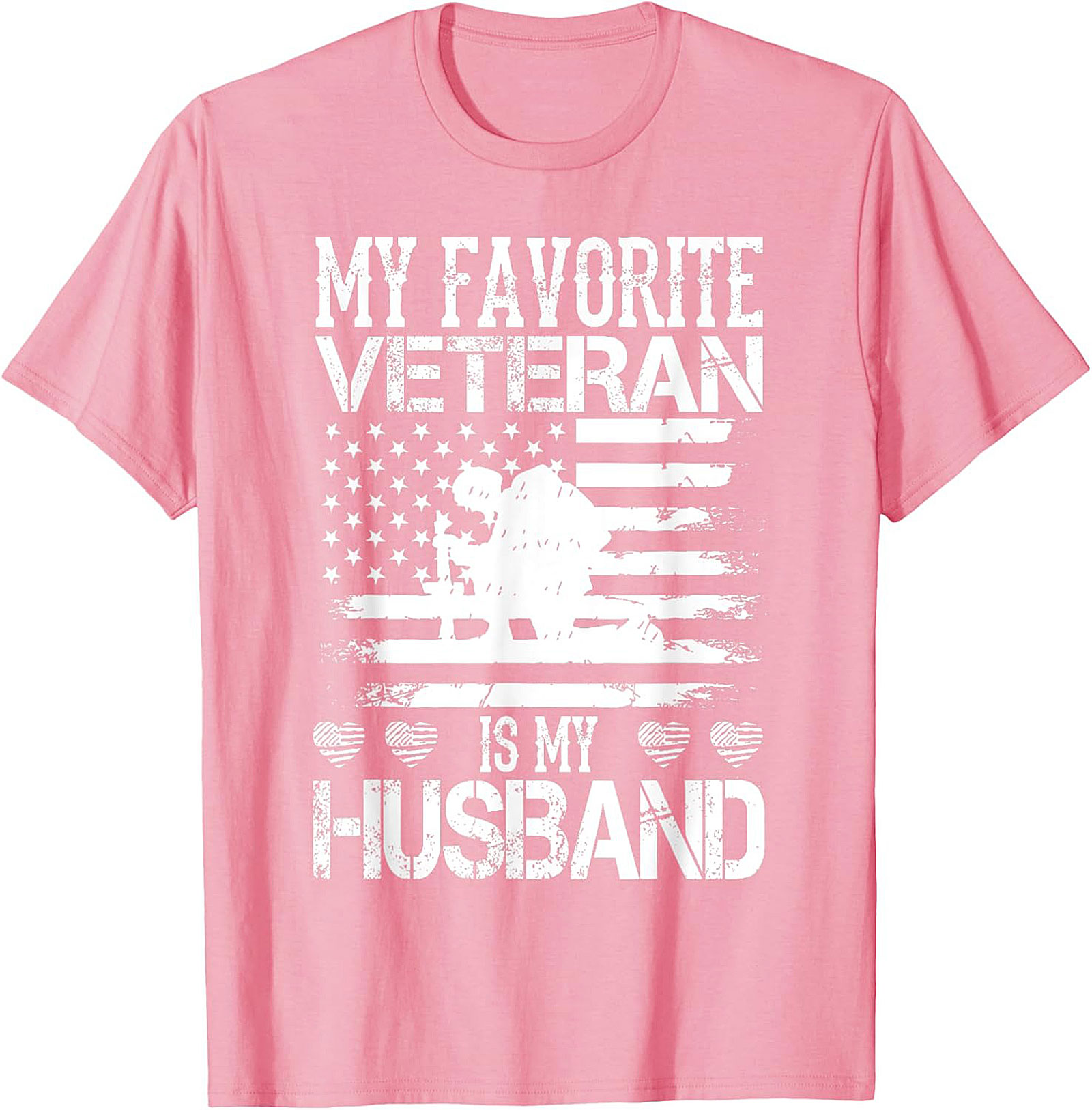 Proud Military Wife Veteran Husband Graphic Tee