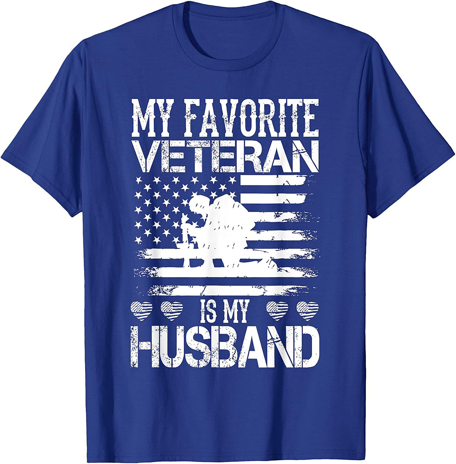 Proud Military Wife Veteran Husband Graphic Tee