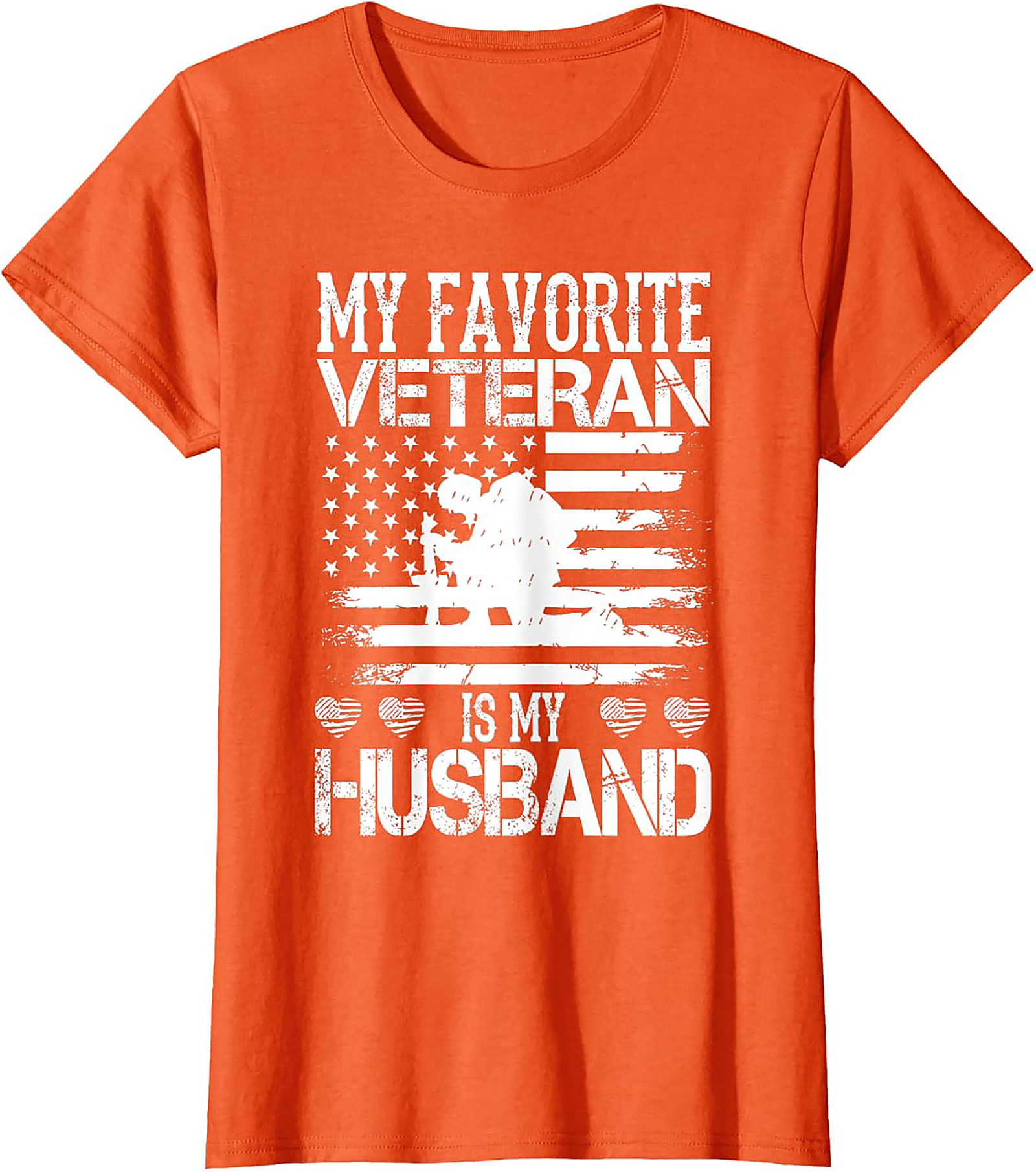 Proud Military Wife Veteran Husband Graphic Tee