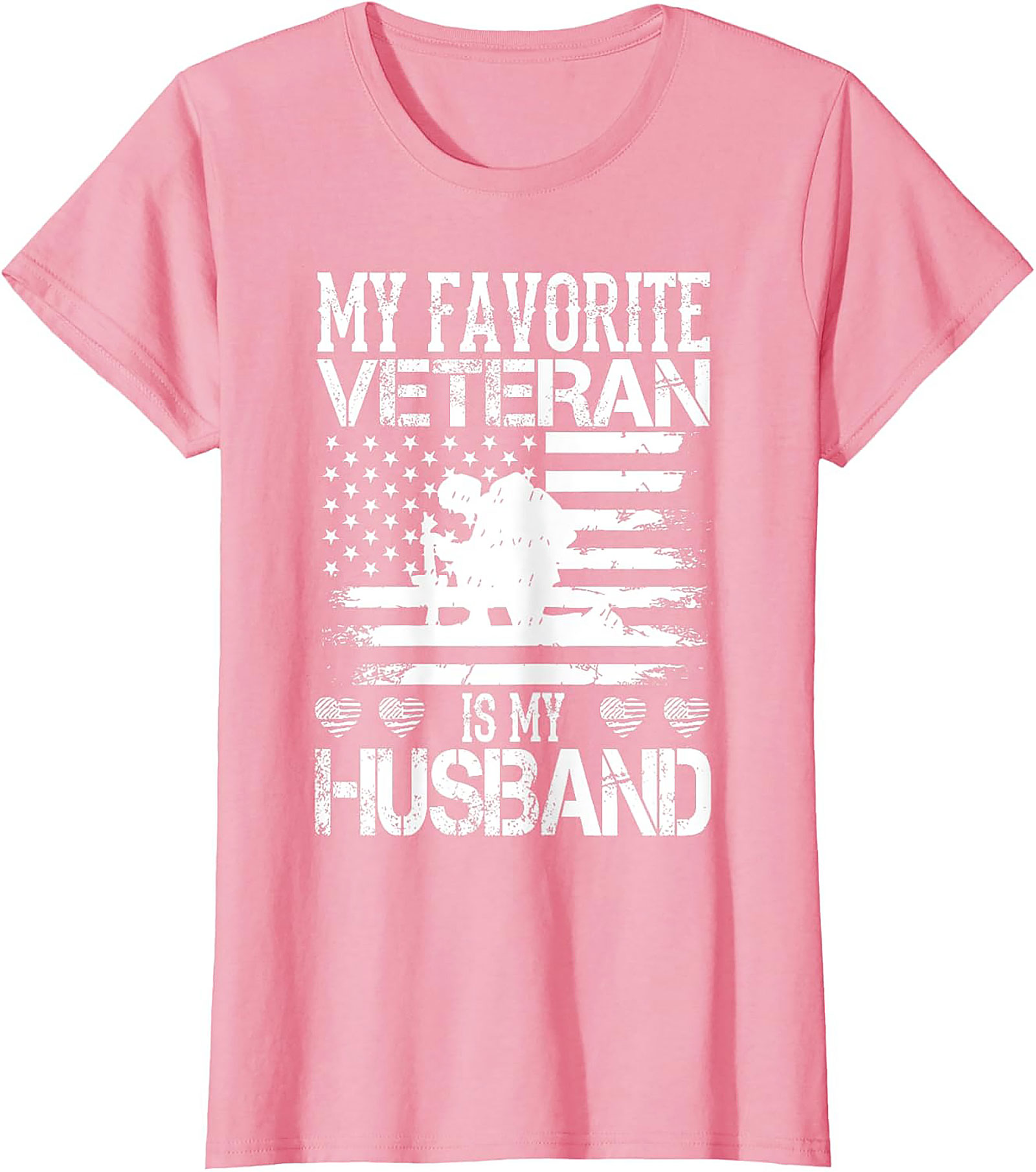 Proud Military Wife Veteran Husband Graphic Tee
