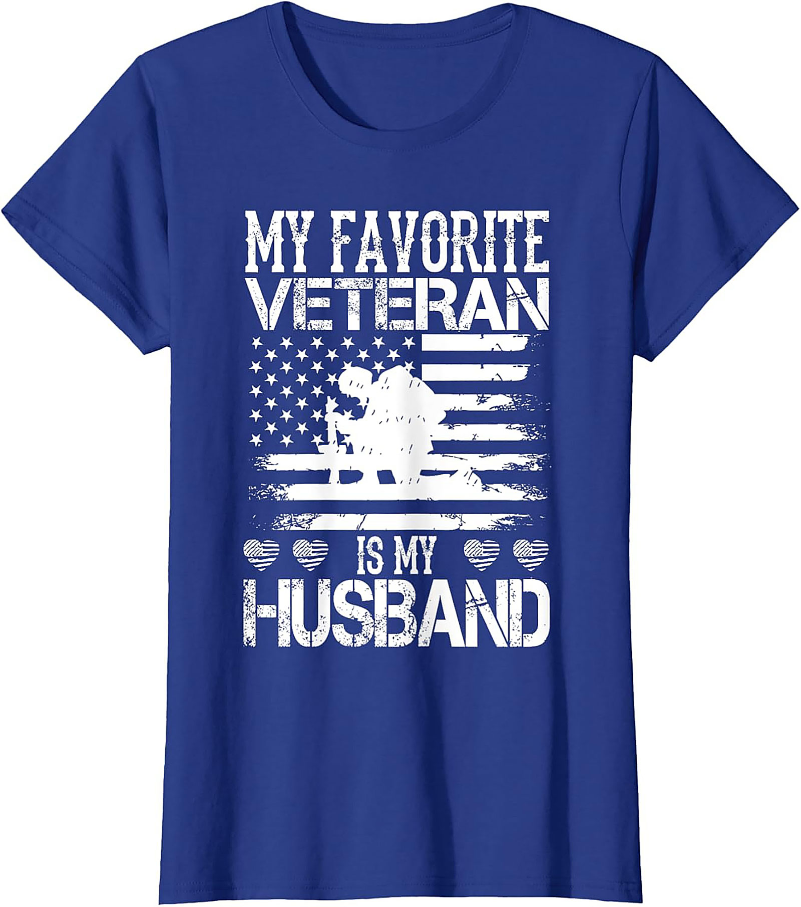 Proud Military Wife Veteran Husband Graphic Tee