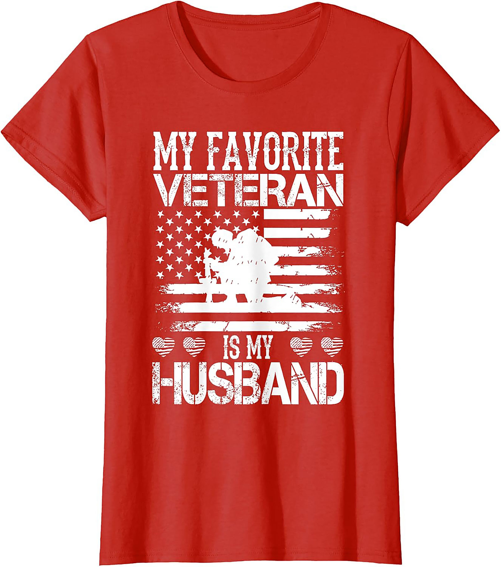 Proud Military Wife Veteran Husband Graphic Tee