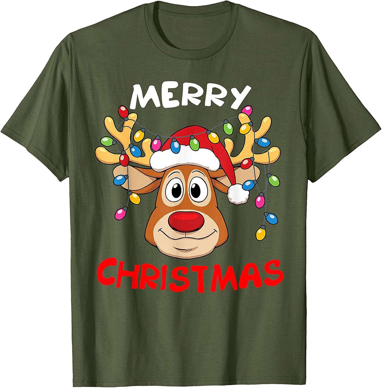 Funny Reindeer Christmas T-Shirt Holiday Graphic Tee