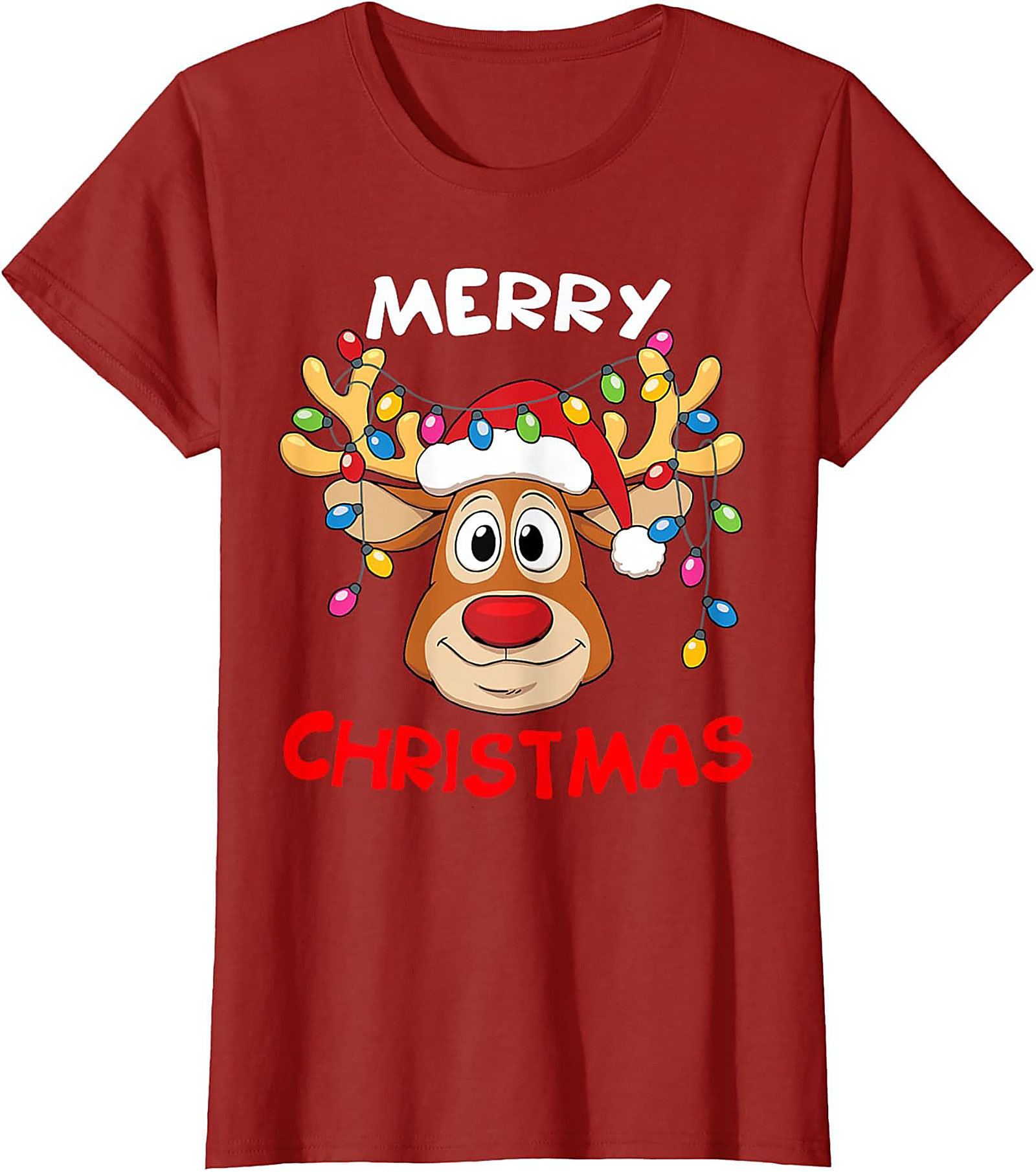 Funny Reindeer Christmas T-Shirt Holiday Graphic Tee