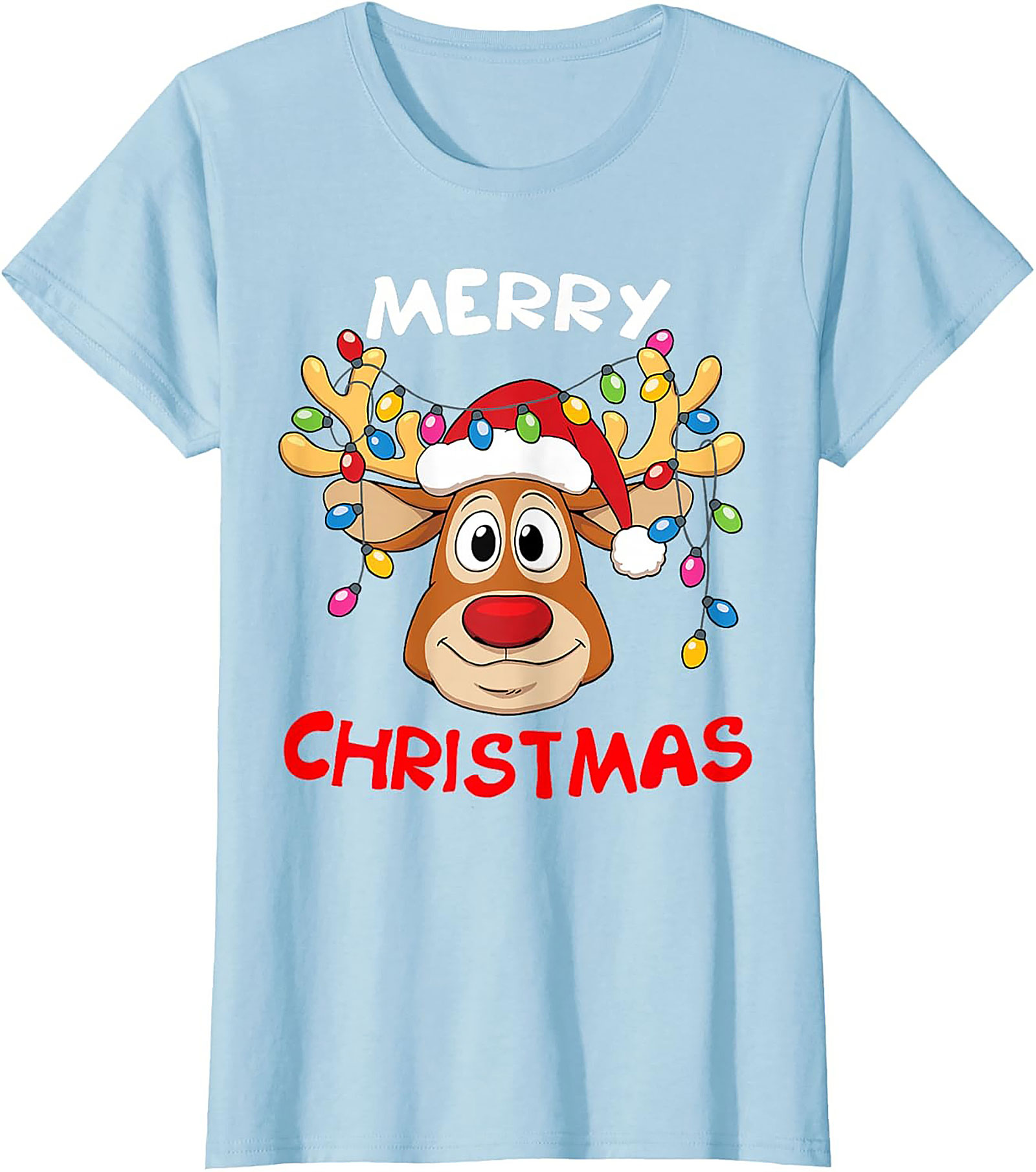 Funny Reindeer Christmas T-Shirt Holiday Graphic Tee