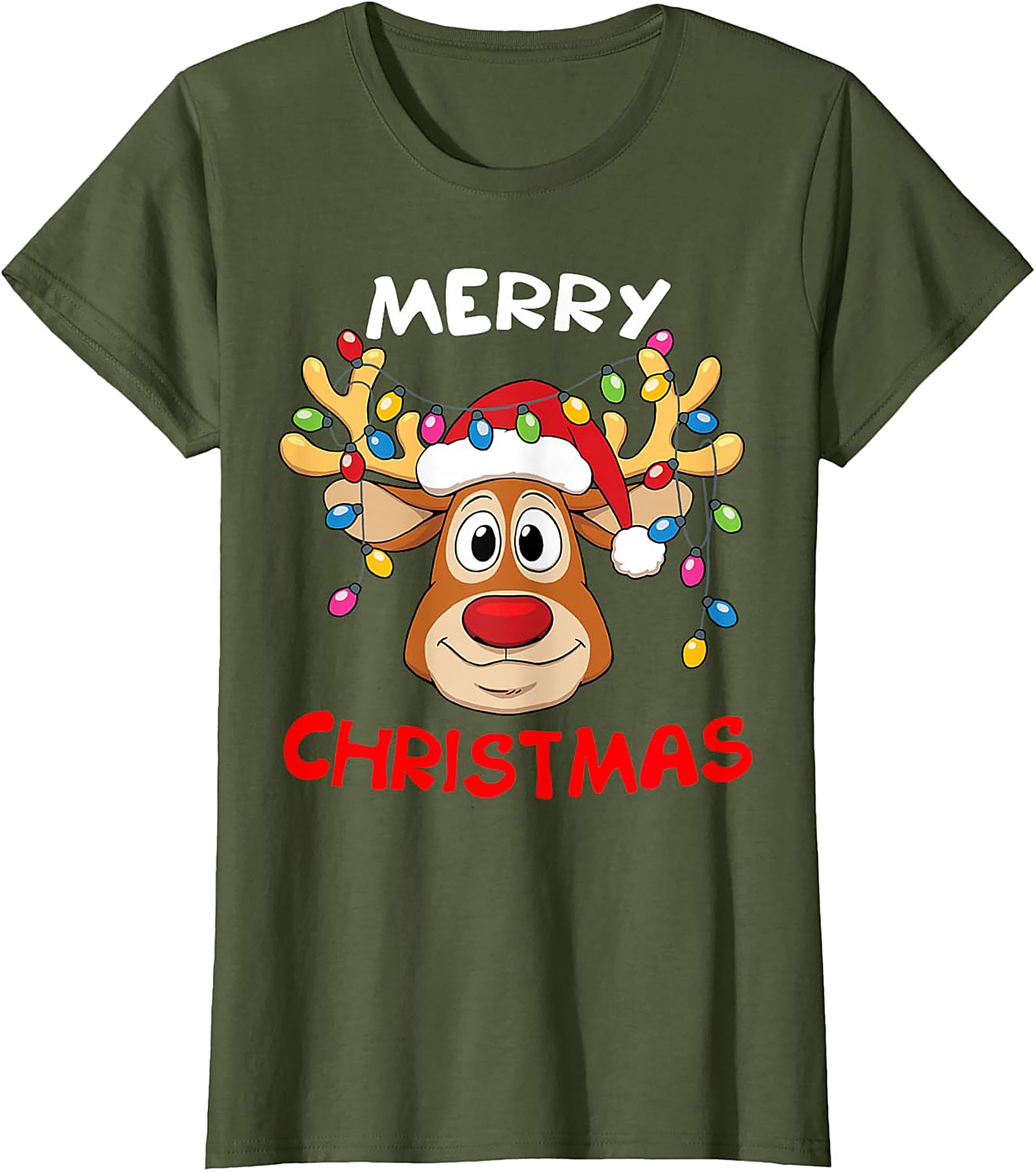 Funny Reindeer Christmas T-Shirt Holiday Graphic Tee