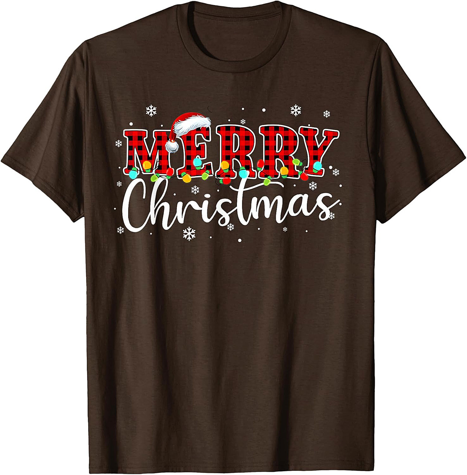 Buffalo Plaid Merry Christmas T-shirt Festive Graphic Tee