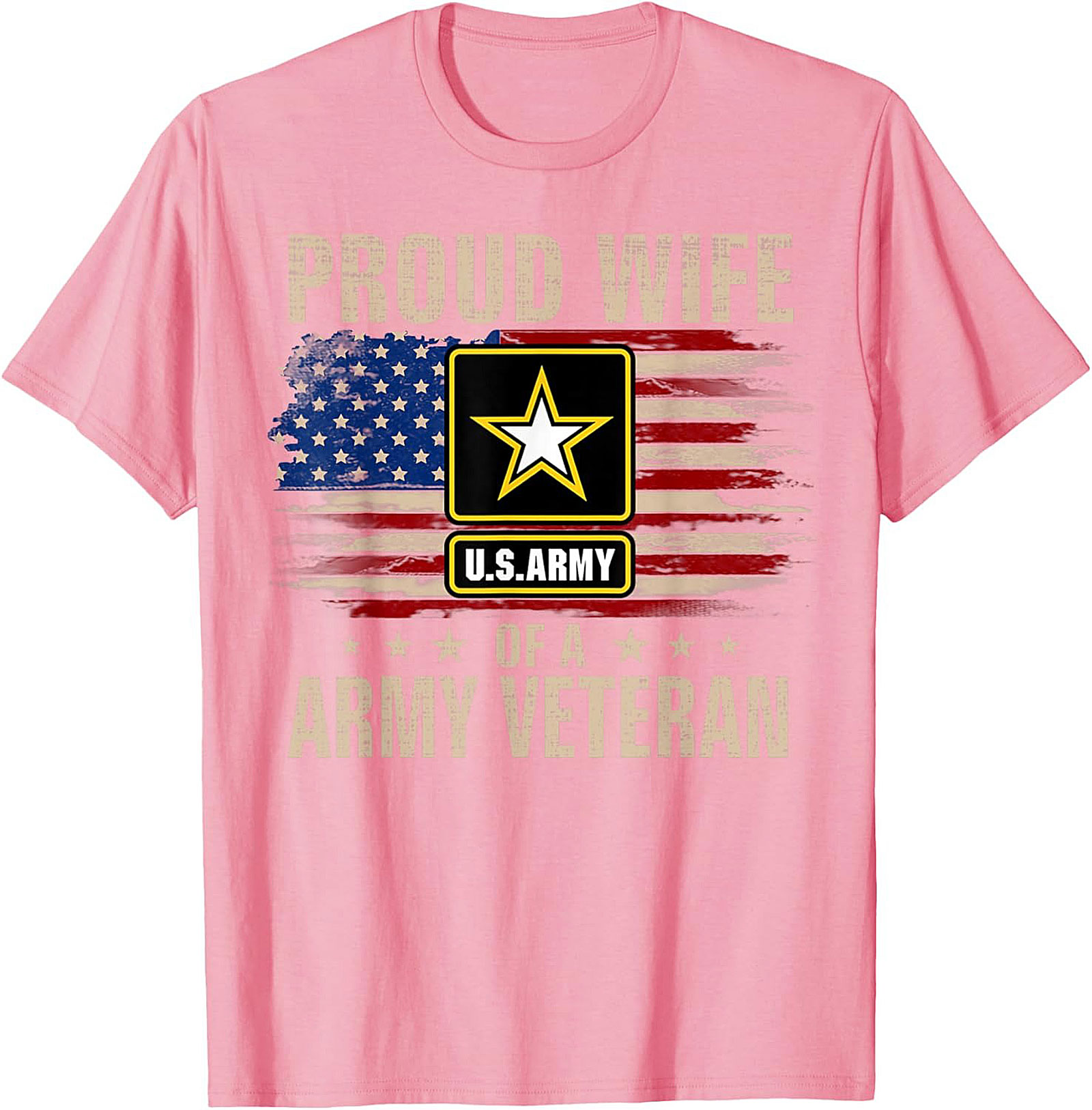 Proud Army Veteran Wife Graphic Tee | Military Spouse Shirt