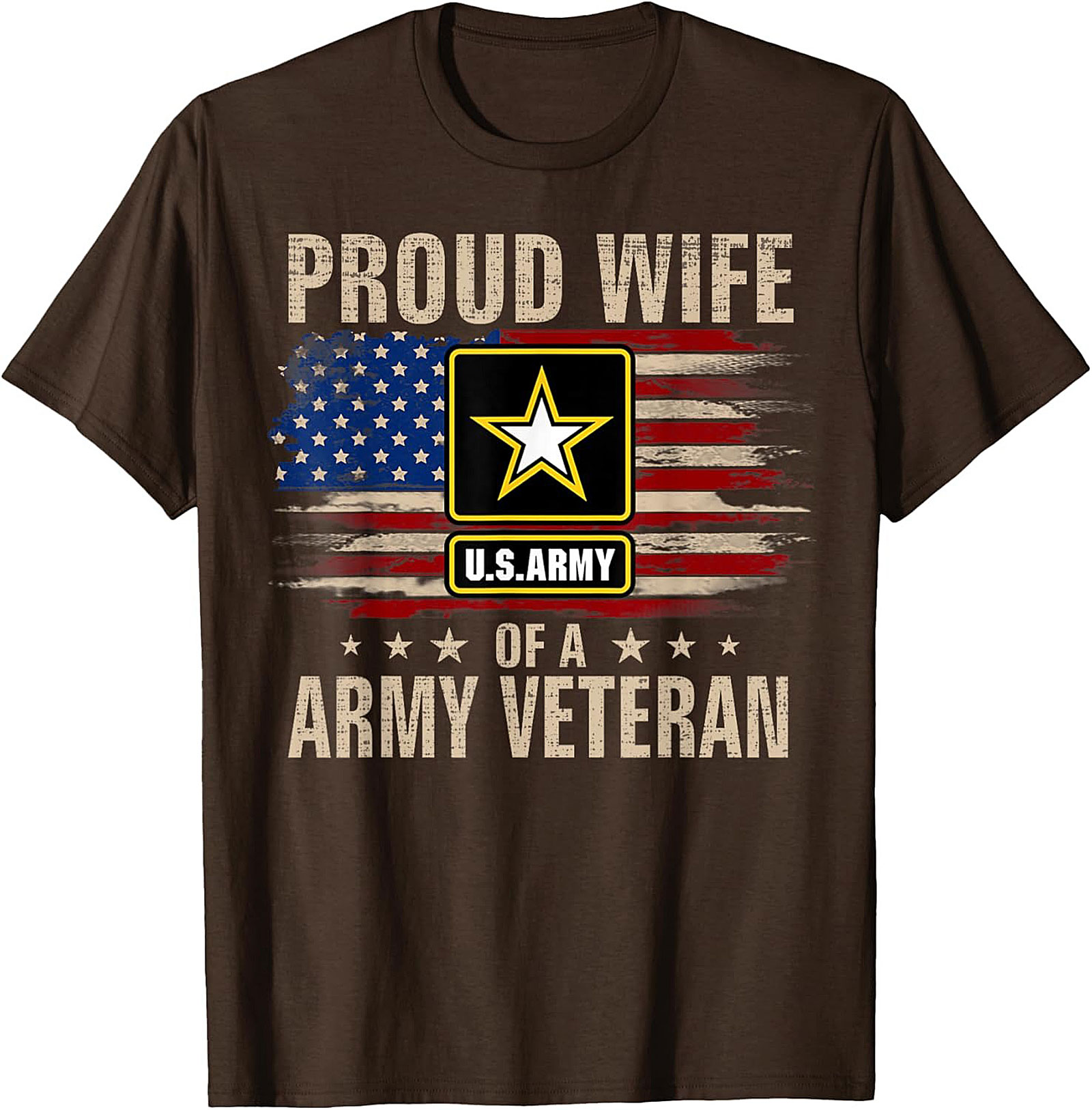Proud Army Veteran Wife Graphic Tee | Military Spouse Shirt