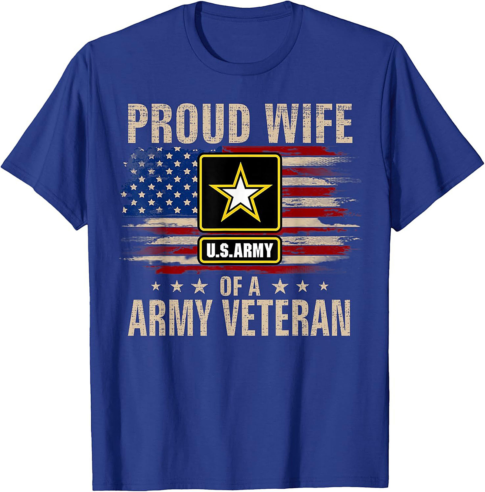 Proud Army Veteran Wife Graphic Tee | Military Spouse Shirt