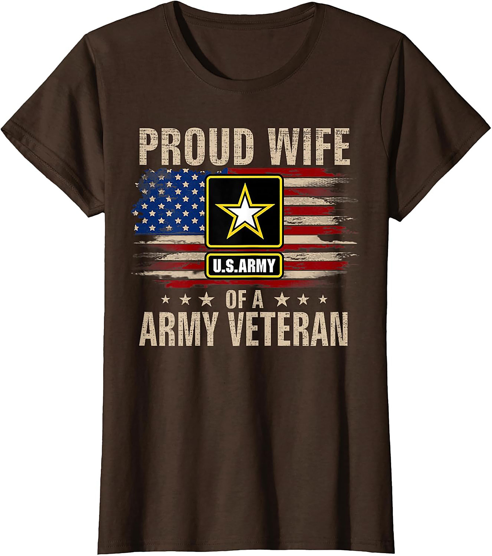 Proud Army Veteran Wife Graphic Tee | Military Spouse Shirt