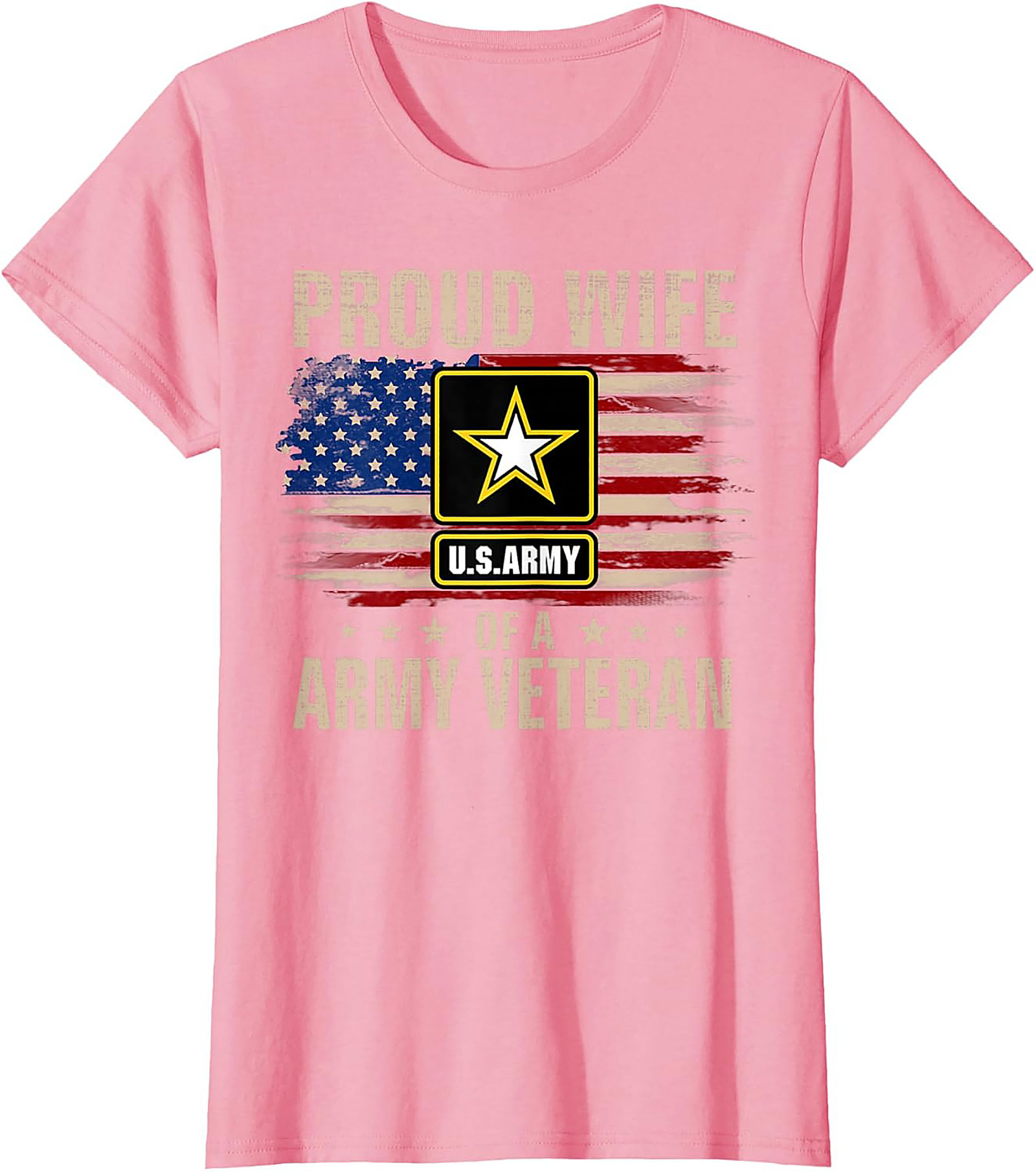 Proud Army Veteran Wife Graphic Tee | Military Spouse Shirt