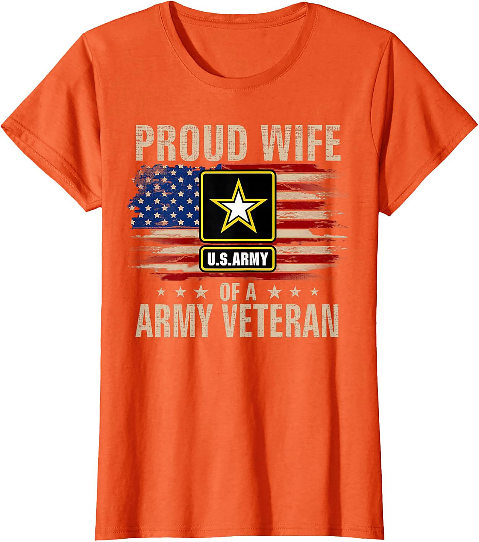 Proud Army Veteran Wife Graphic Tee | Military Spouse Shirt