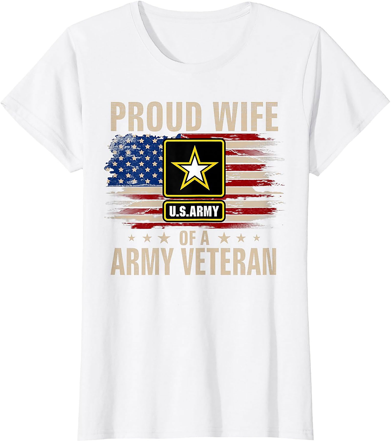 Proud Army Veteran Wife Graphic Tee | Military Spouse Shirt