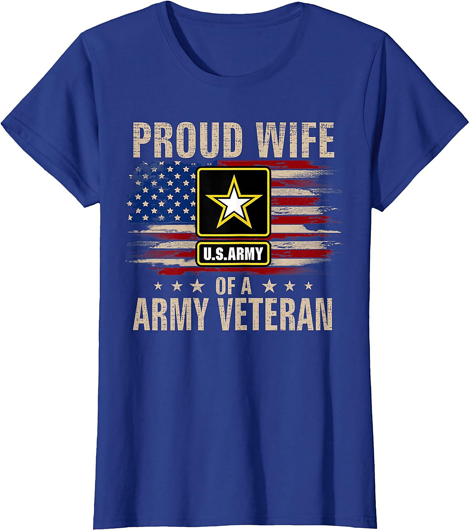 Proud Army Veteran Wife Graphic Tee | Military Spouse Shirt