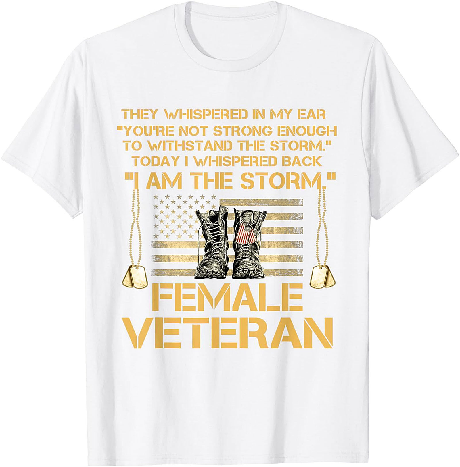 I AM THE STORM Female Veteran Graphic Tee | Soft Cotton
