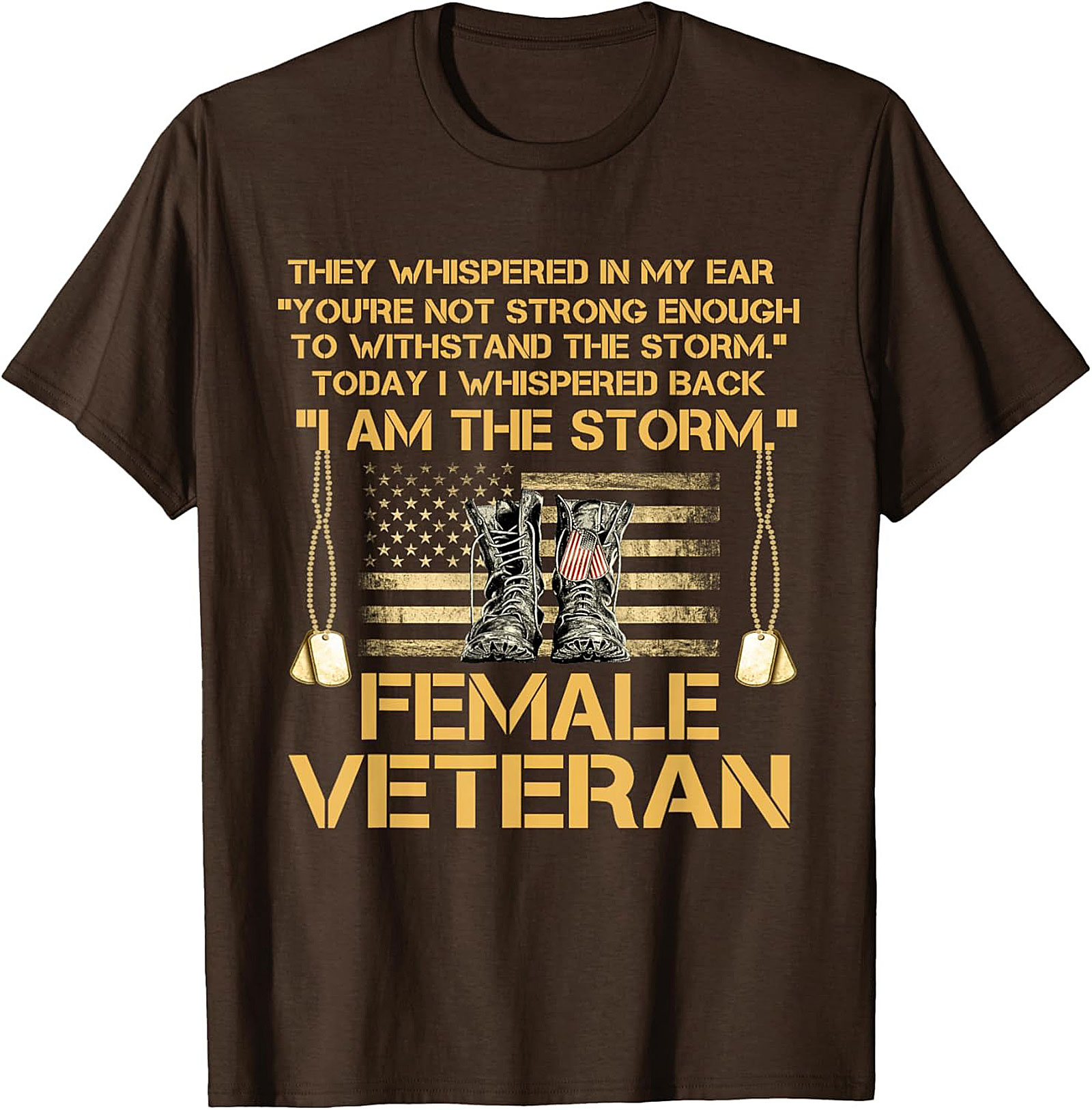I AM THE STORM Female Veteran Graphic Tee | Soft Cotton