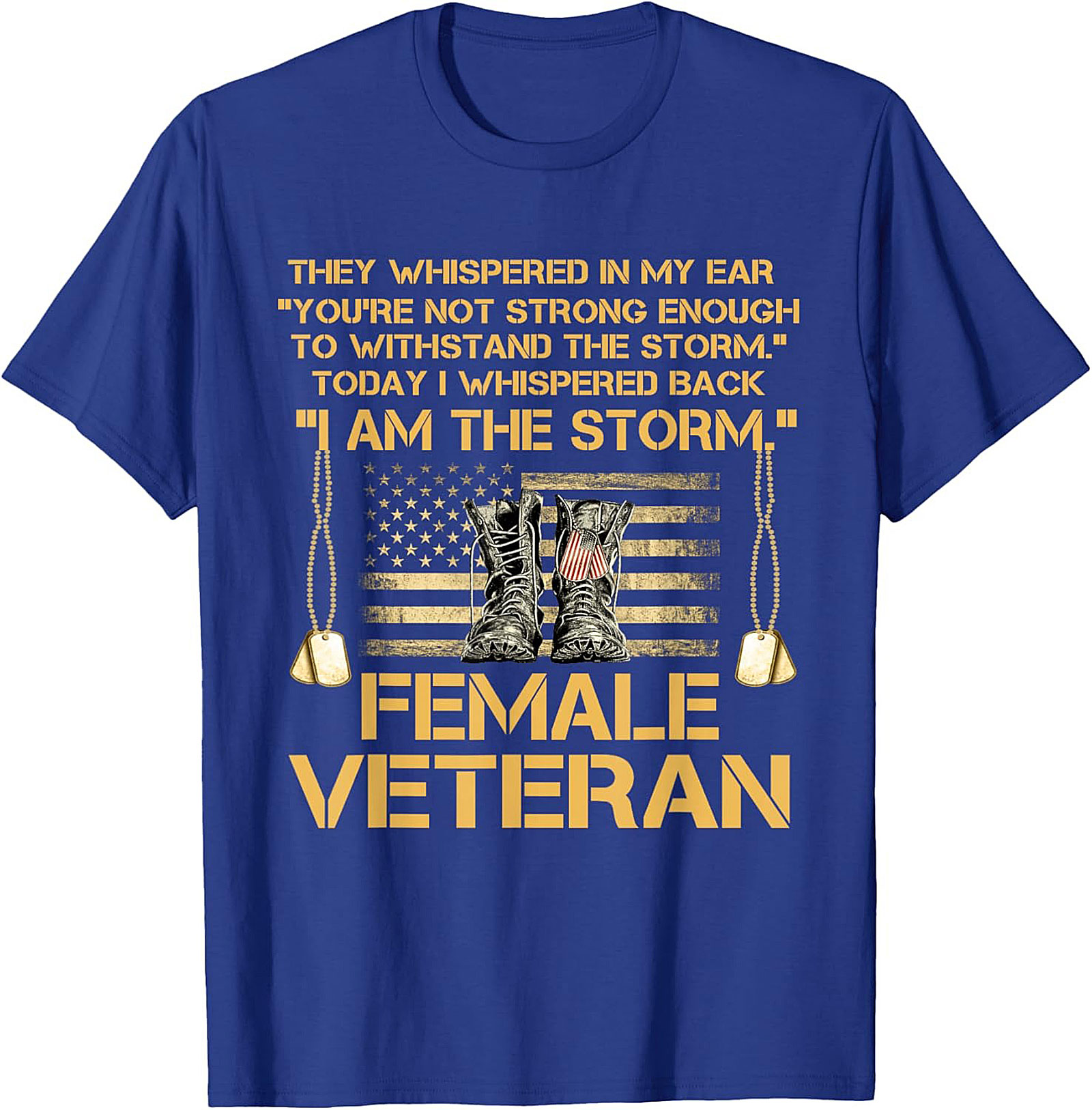 I AM THE STORM Female Veteran Graphic Tee | Soft Cotton