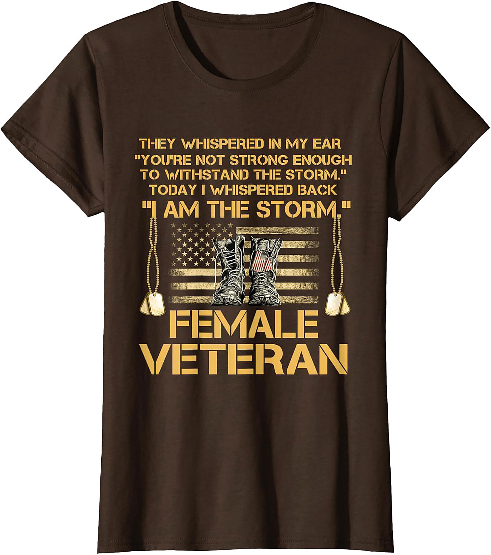 I AM THE STORM Female Veteran Graphic Tee | Soft Cotton