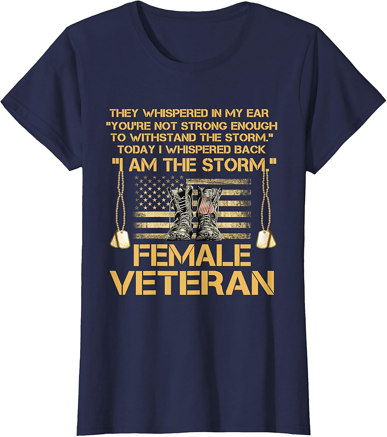 I AM THE STORM Female Veteran Graphic Tee | Soft Cotton