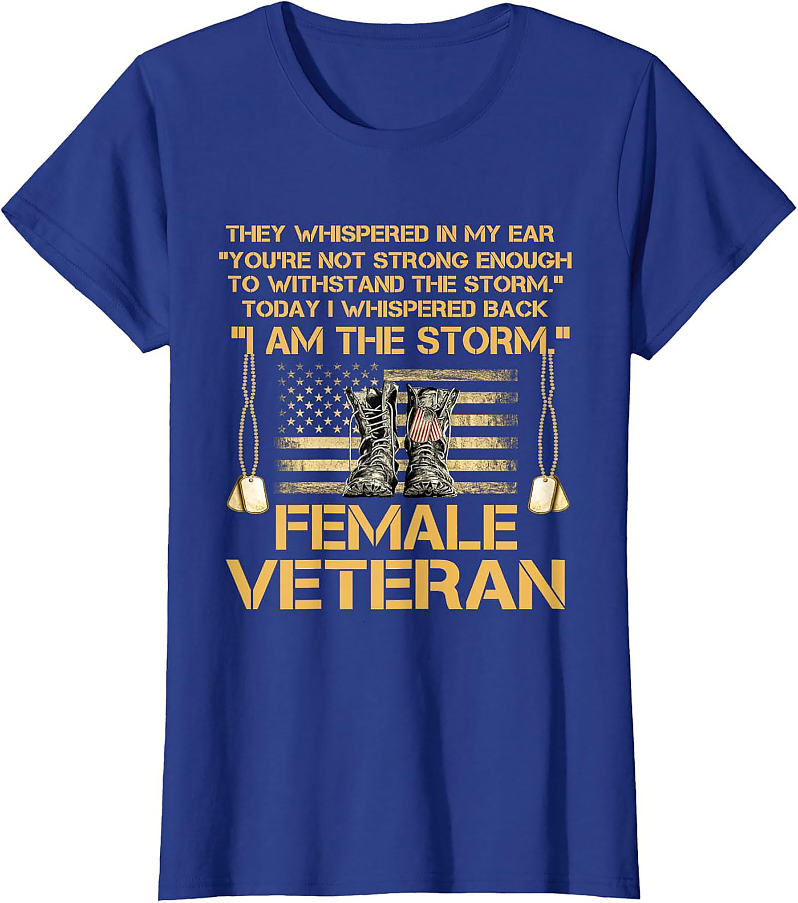 I AM THE STORM Female Veteran Graphic Tee | Soft Cotton