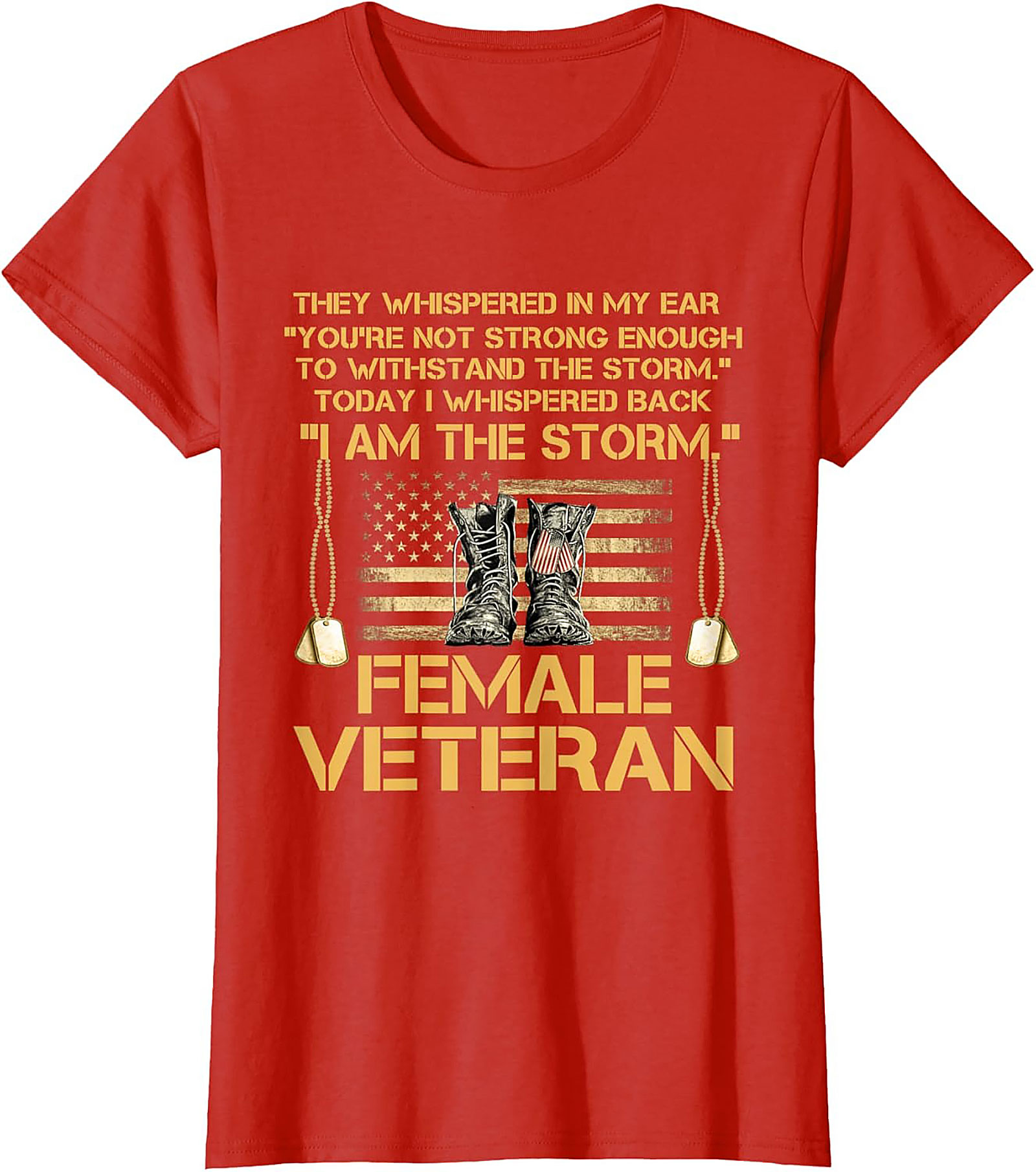 I AM THE STORM Female Veteran Graphic Tee | Soft Cotton