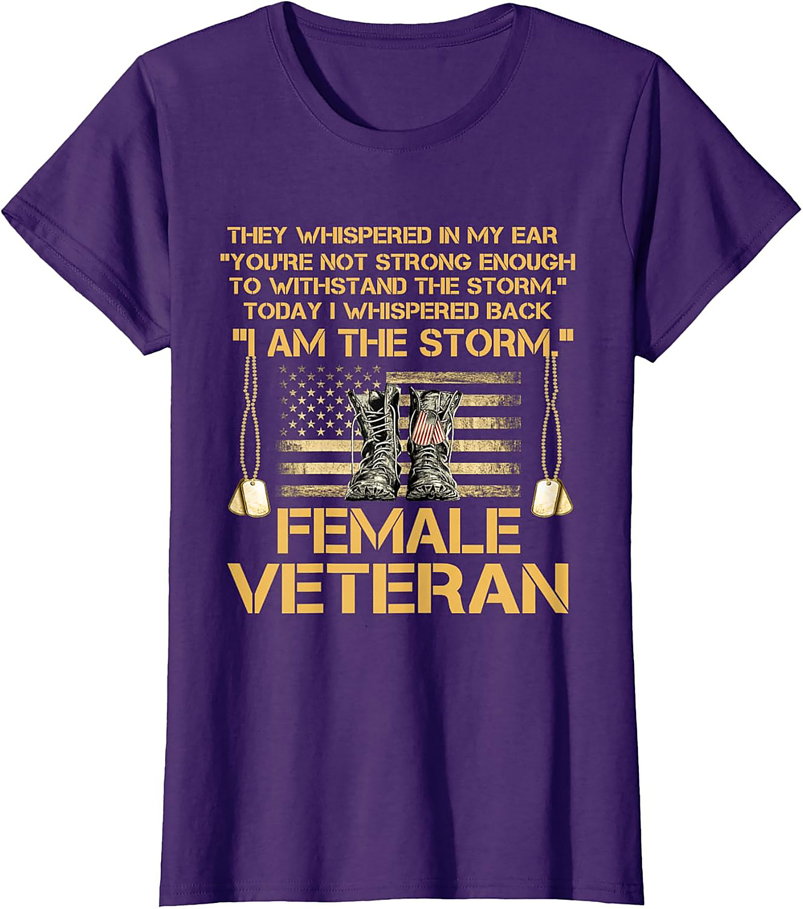 I AM THE STORM Female Veteran Graphic Tee | Soft Cotton
