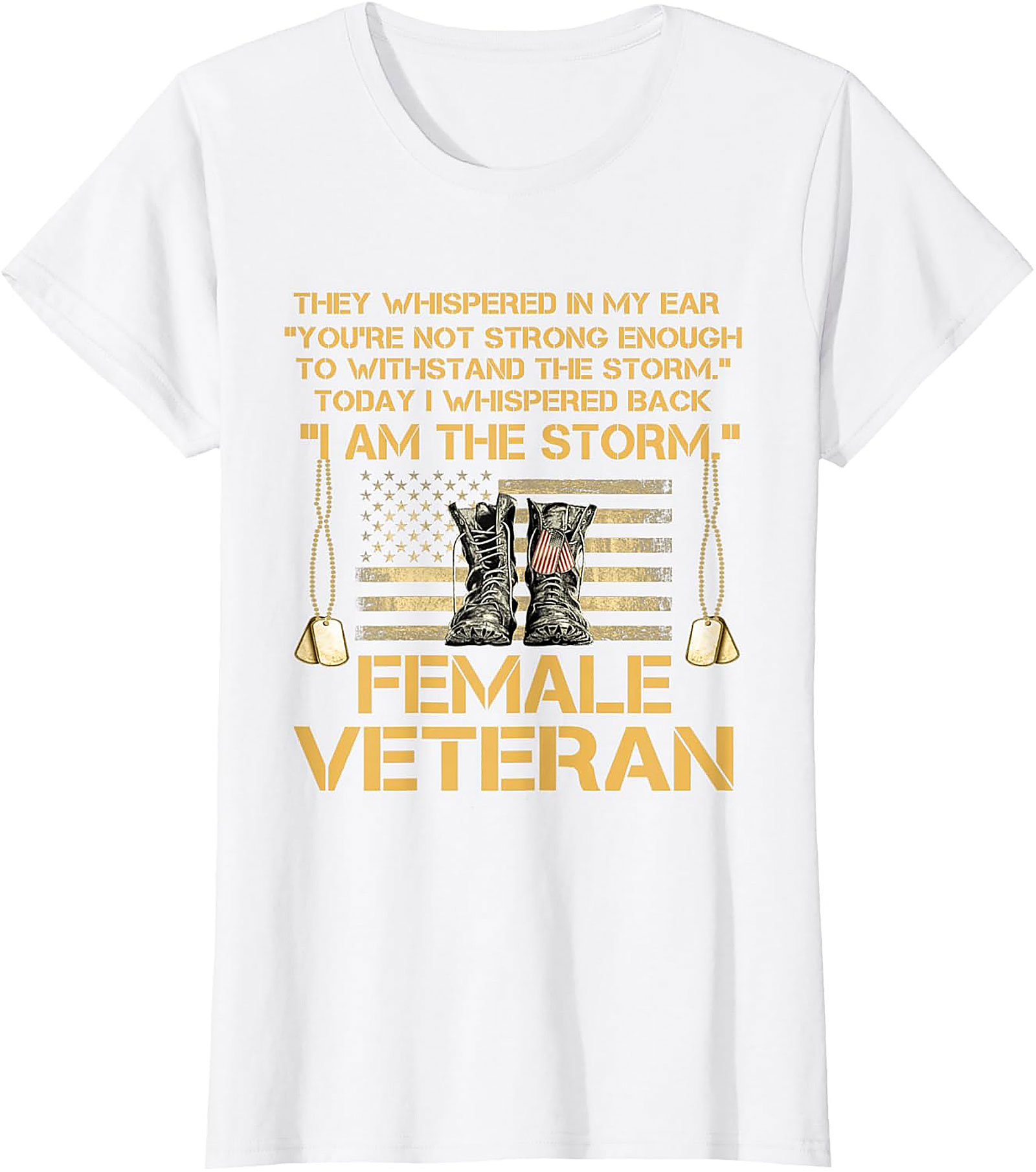 I AM THE STORM Female Veteran Graphic Tee | Soft Cotton