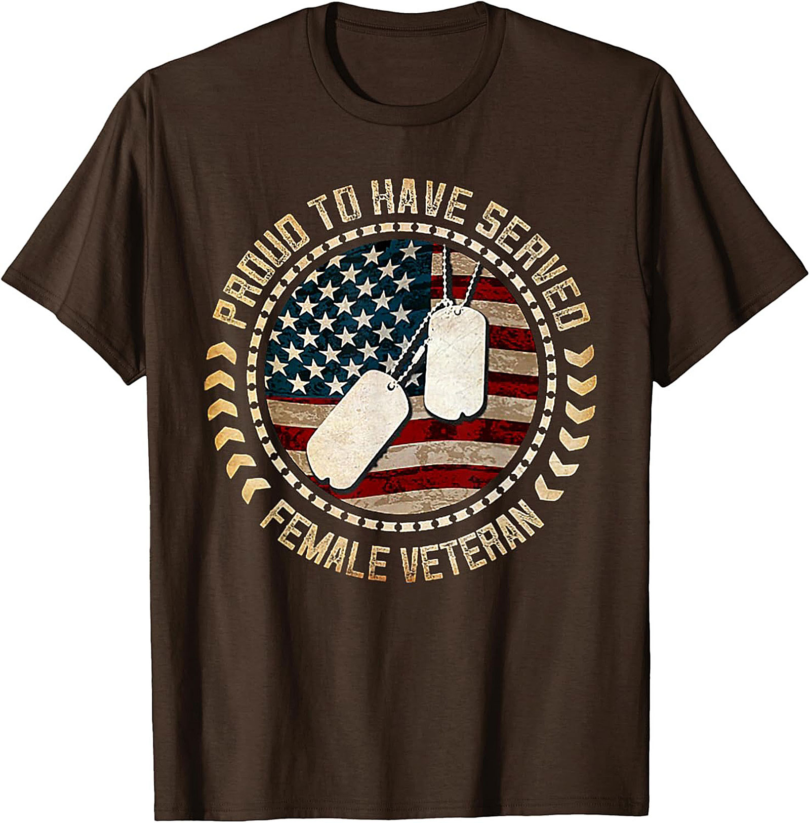 Proud Female Veteran T-shirt | Military Woman Graphic Tee