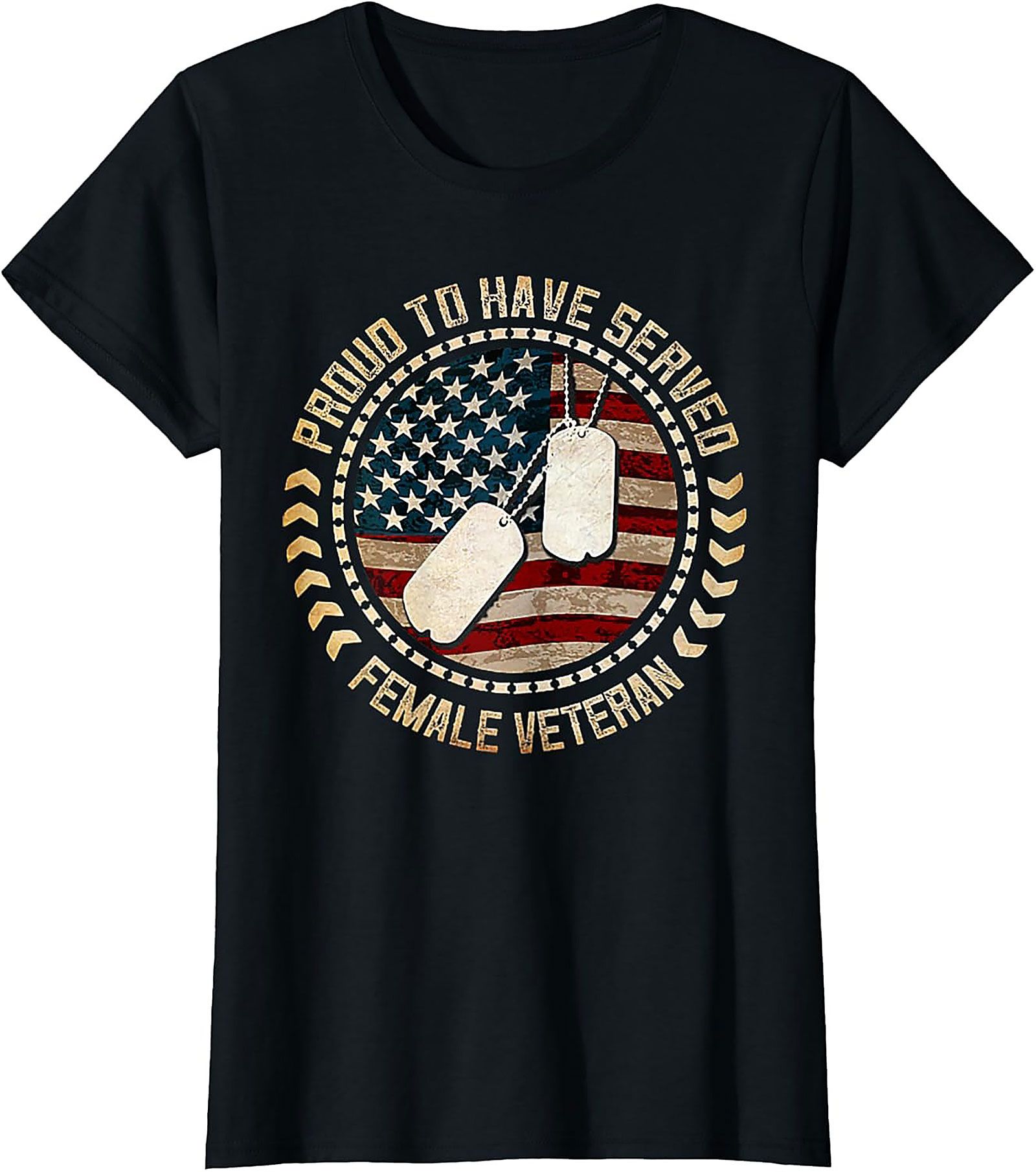 Proud Female Veteran T-shirt | Military Woman Graphic Tee