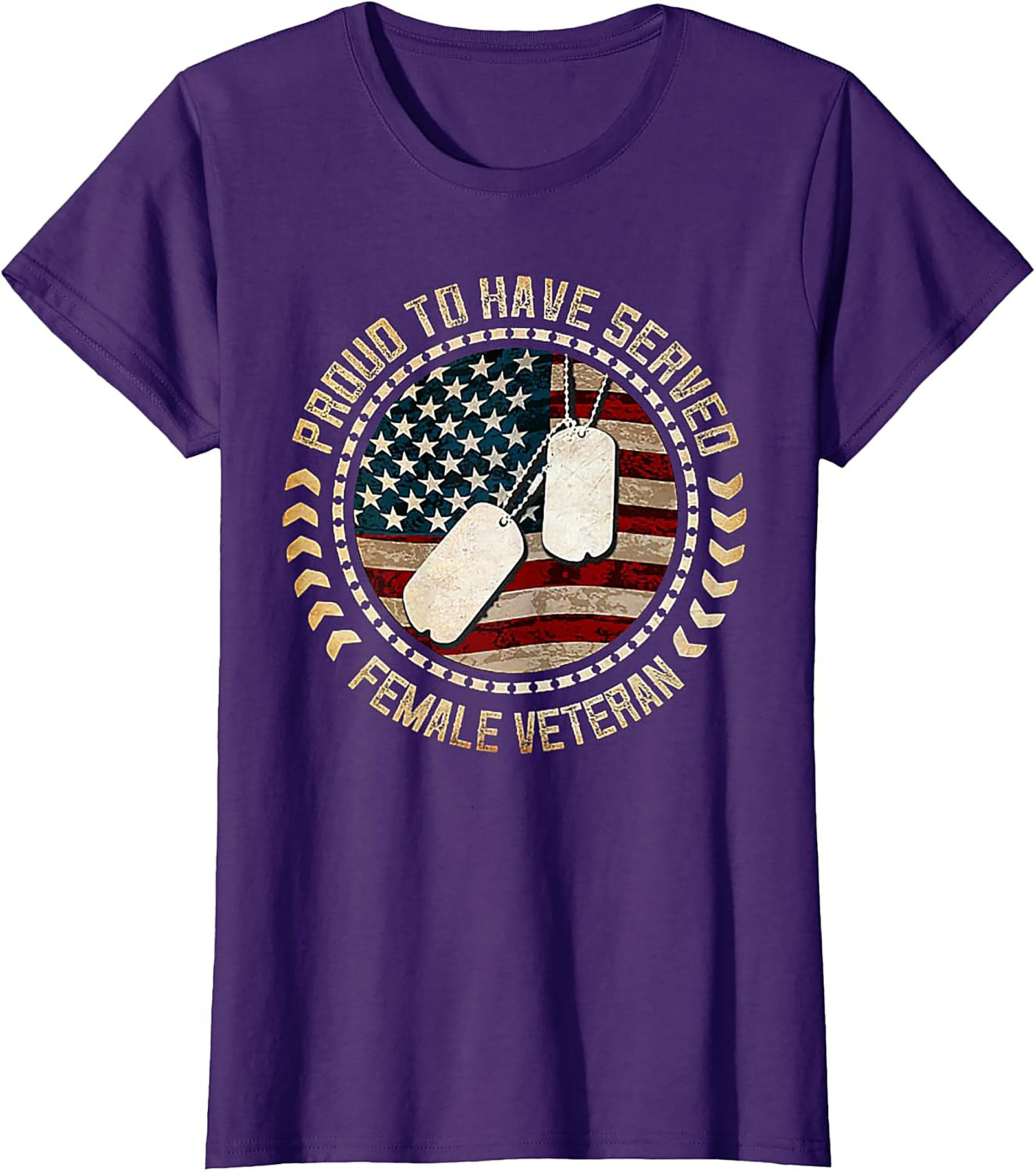 Proud Female Veteran T-shirt | Military Woman Graphic Tee