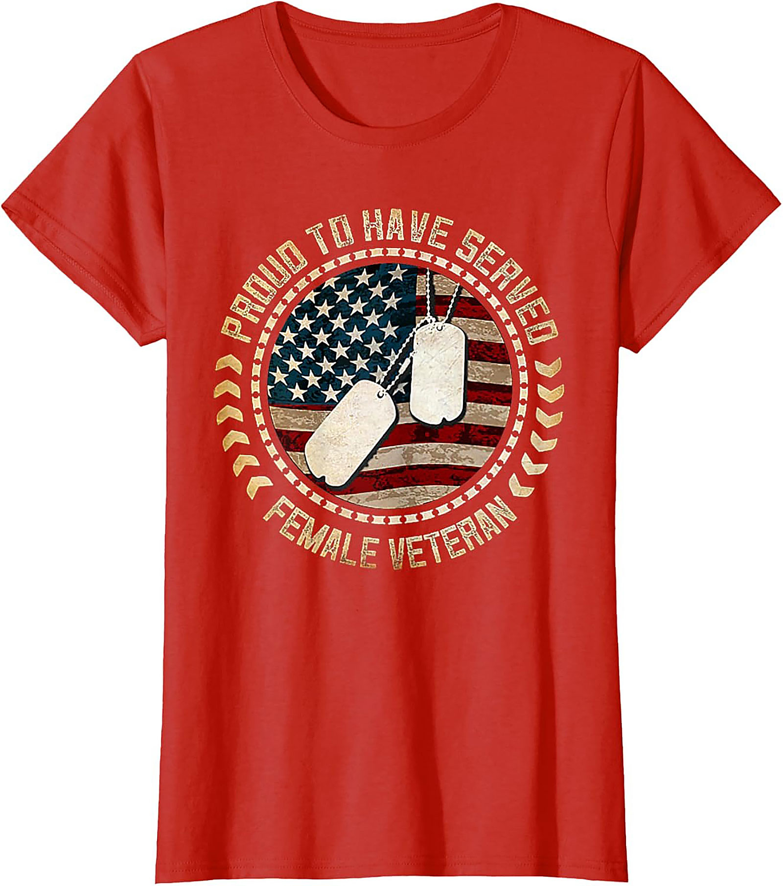 Proud Female Veteran T-shirt | Military Woman Graphic Tee