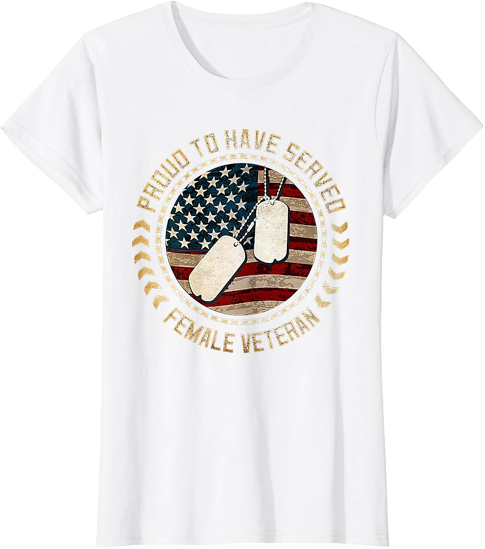 Proud Female Veteran T-shirt | Military Woman Graphic Tee