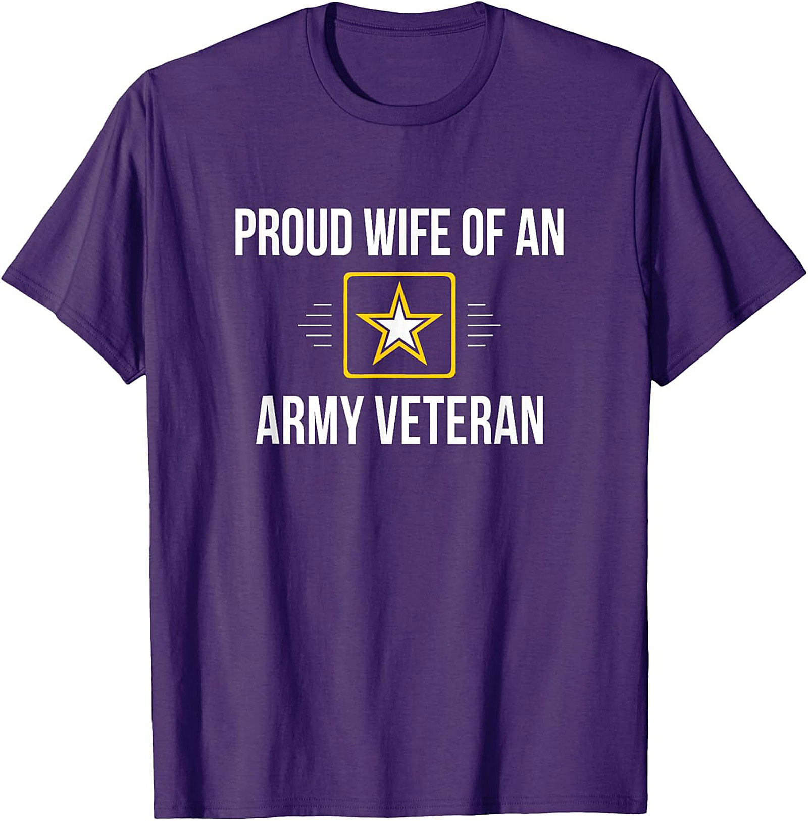 Proud Wife Army Veteran T-Shirt | Military Spouse Tee Gift
