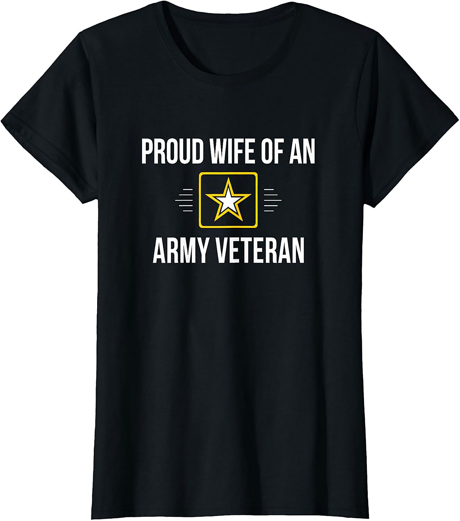 Proud Wife Army Veteran T-Shirt | Military Spouse Tee Gift