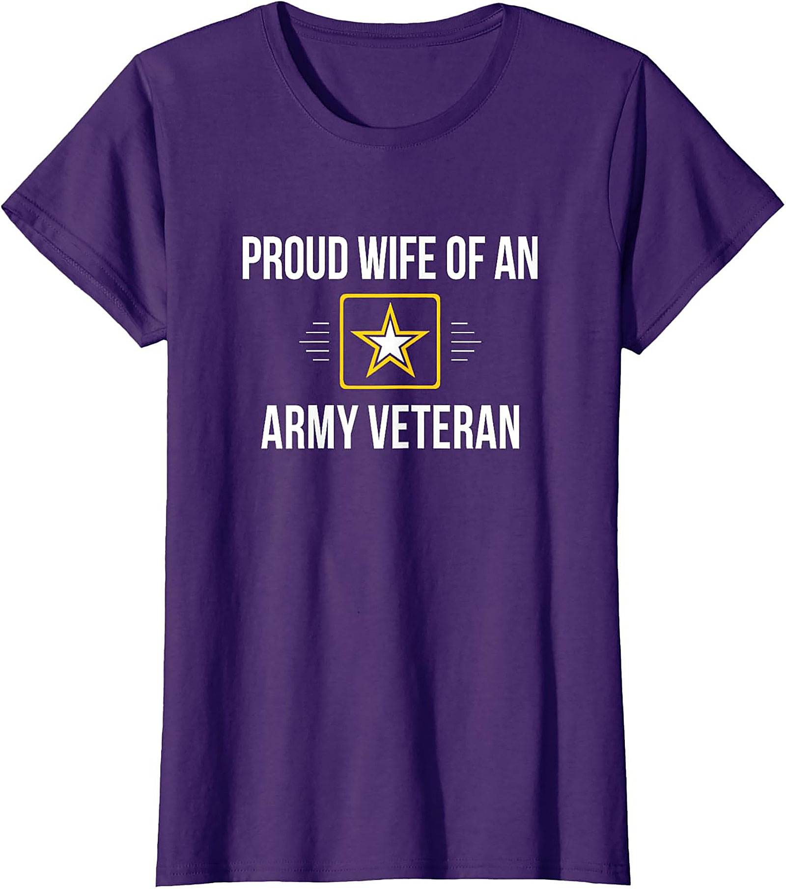 Proud Wife Army Veteran T-Shirt | Military Spouse Tee Gift
