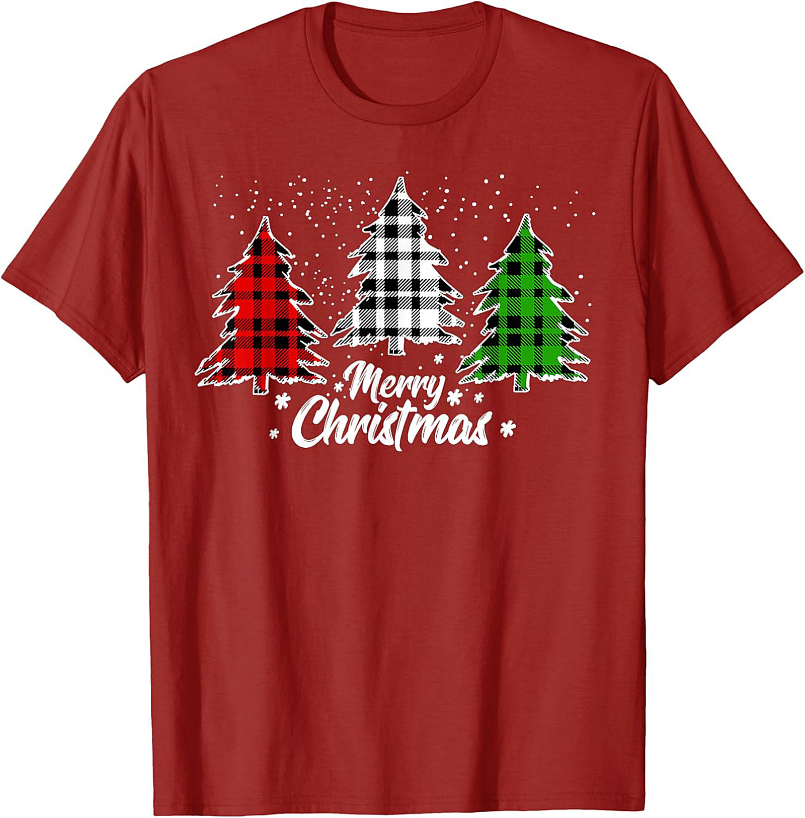 Buffalo Plaid Christmas T-shirt Merry Christmas Tee